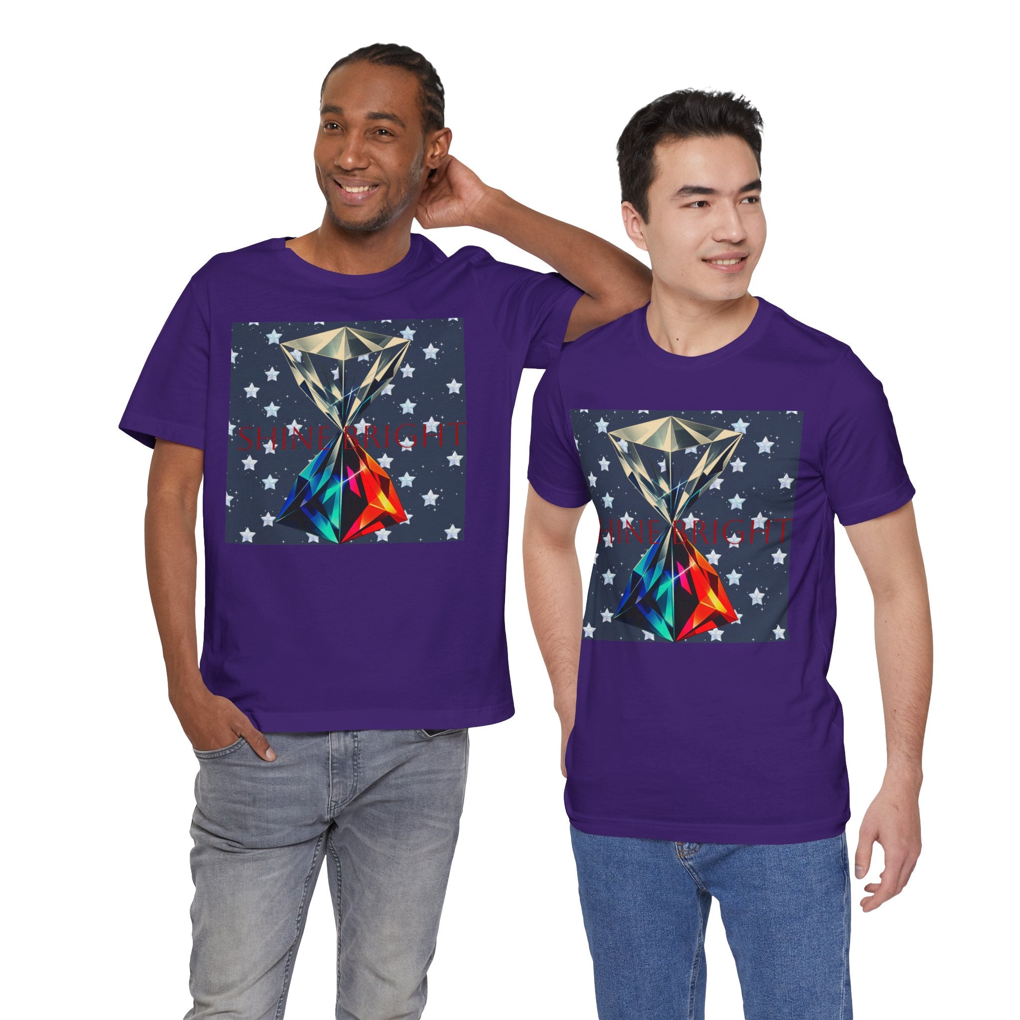 SHINE BRIGHT WHEN IT'S YOUR TIME DIAMOND & STAR GRAPHIC UNISEX TEE