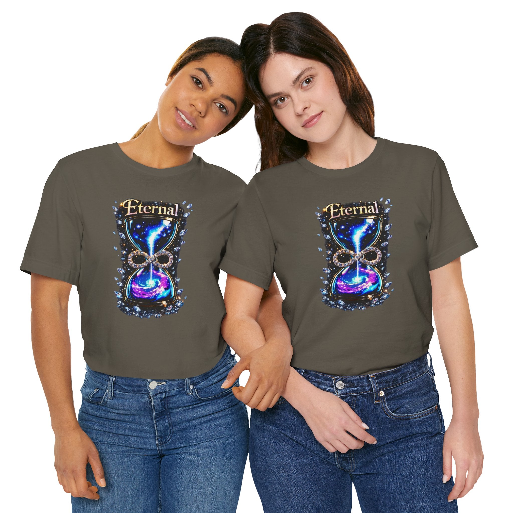 Eternal Time Hourglass Galaxy Graphic Tee