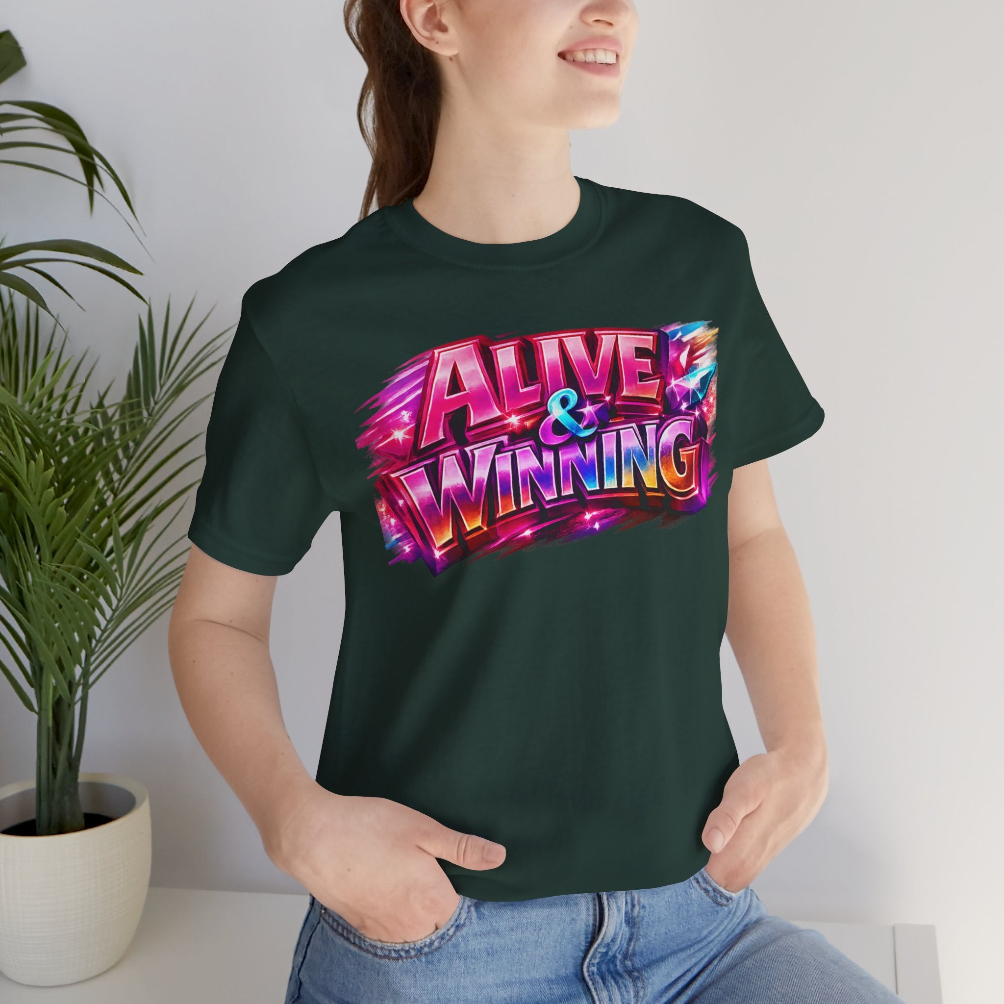 Alive & Winning Statement Graphic Tee