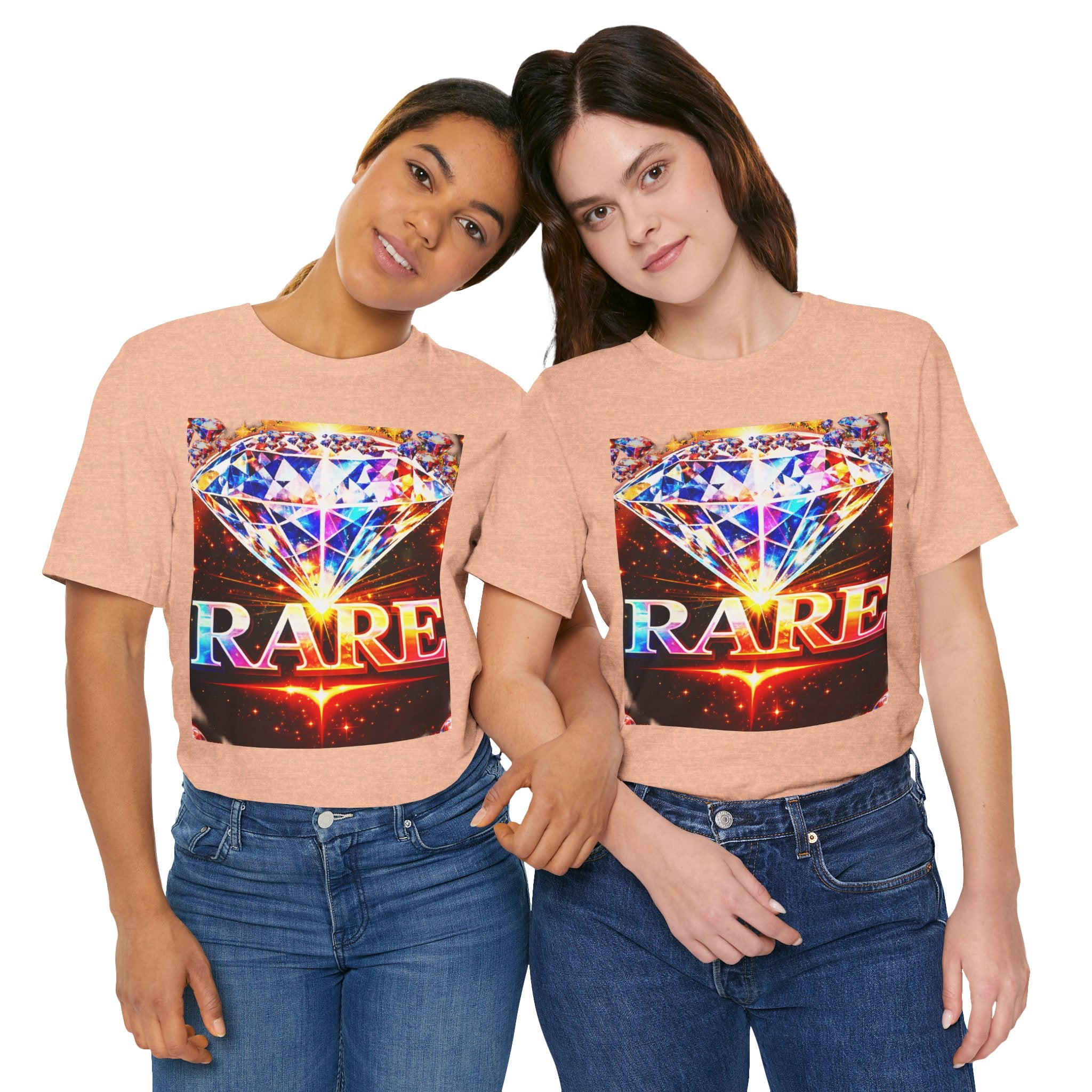 Rare Diamond Graphic Tee — Sparkling 'RARE' Gemstone T-Shirt