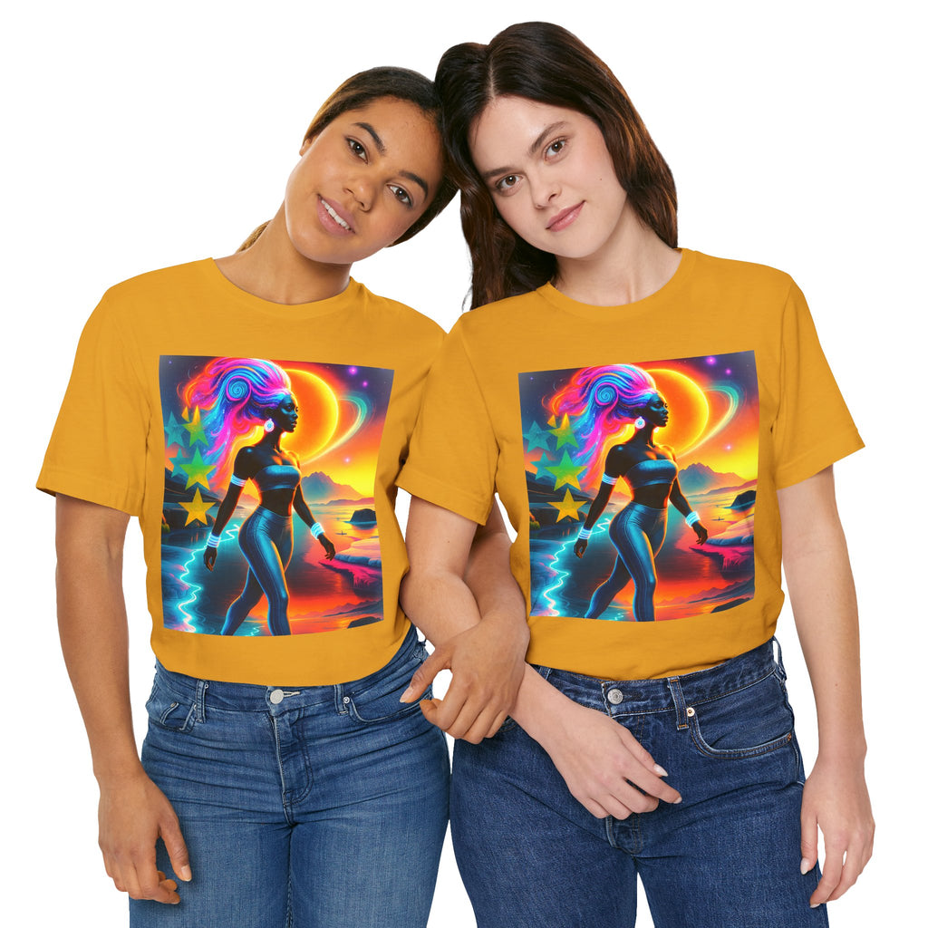 Futuristic Cosmic Goddess Graphic Woman's T-Shirt