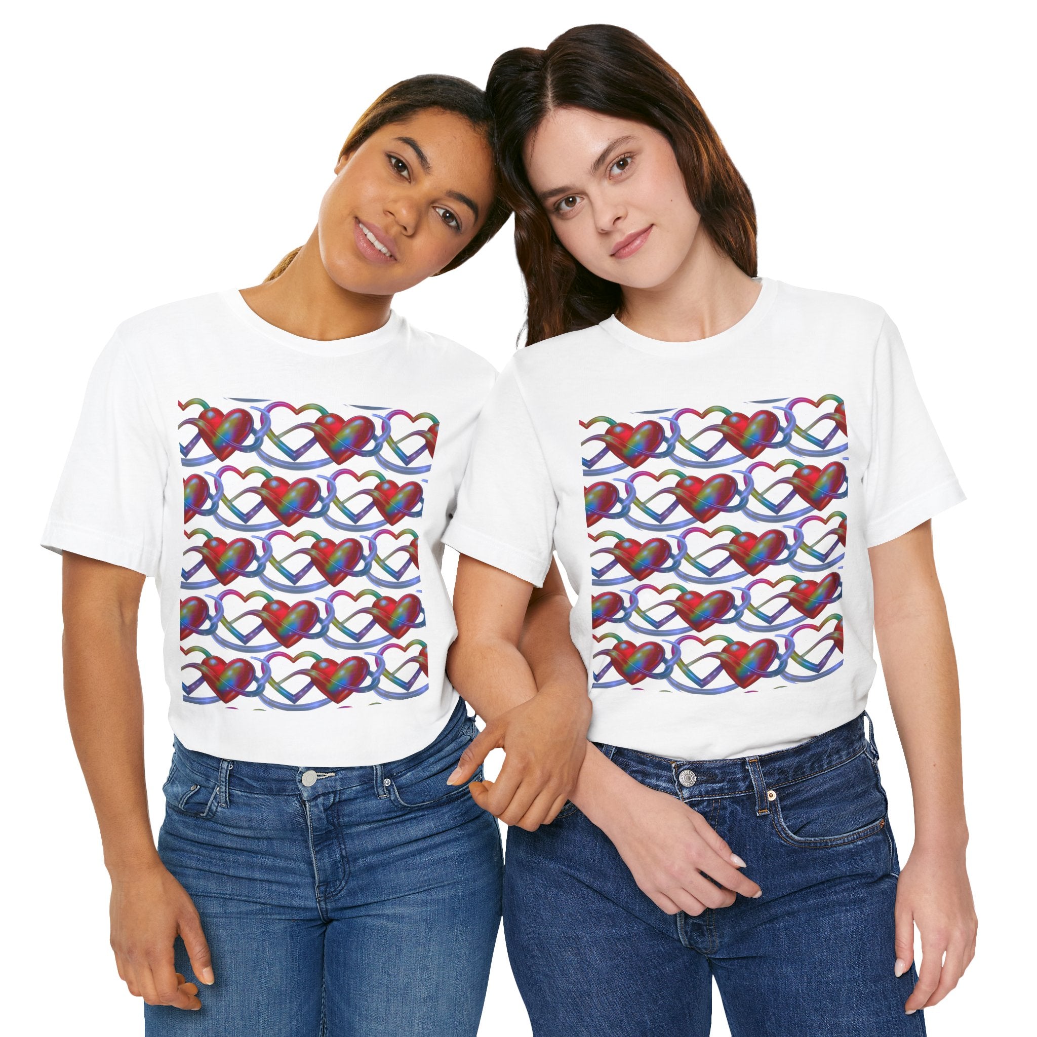 Heart's Intertwined Graphic Pattern Woman's Tee