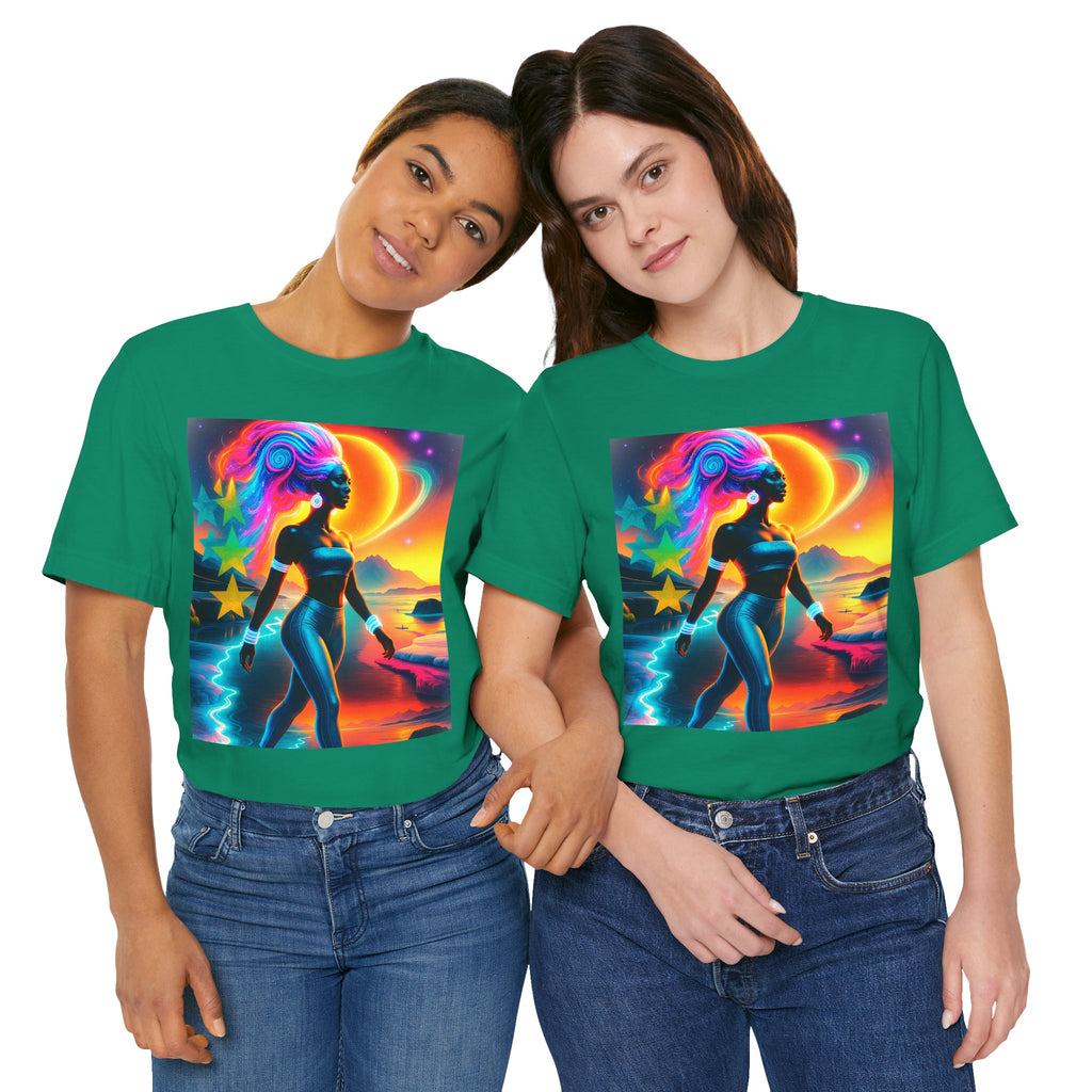 Futuristic Cosmic Goddess Graphic Woman's T-Shirt