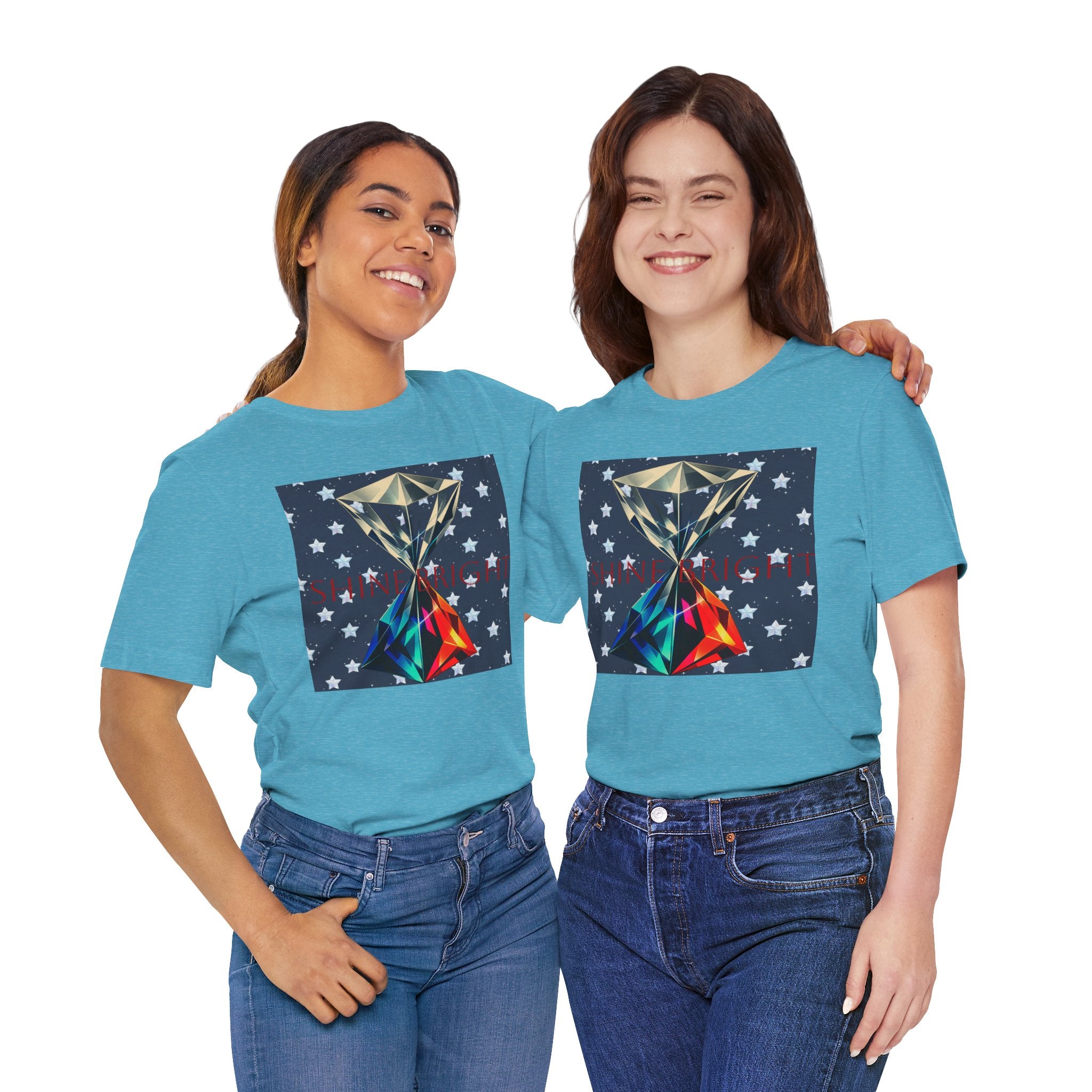 SHINE BRIGHT WHEN IT'S YOUR TIME DIAMOND & STAR GRAPHIC UNISEX TEE