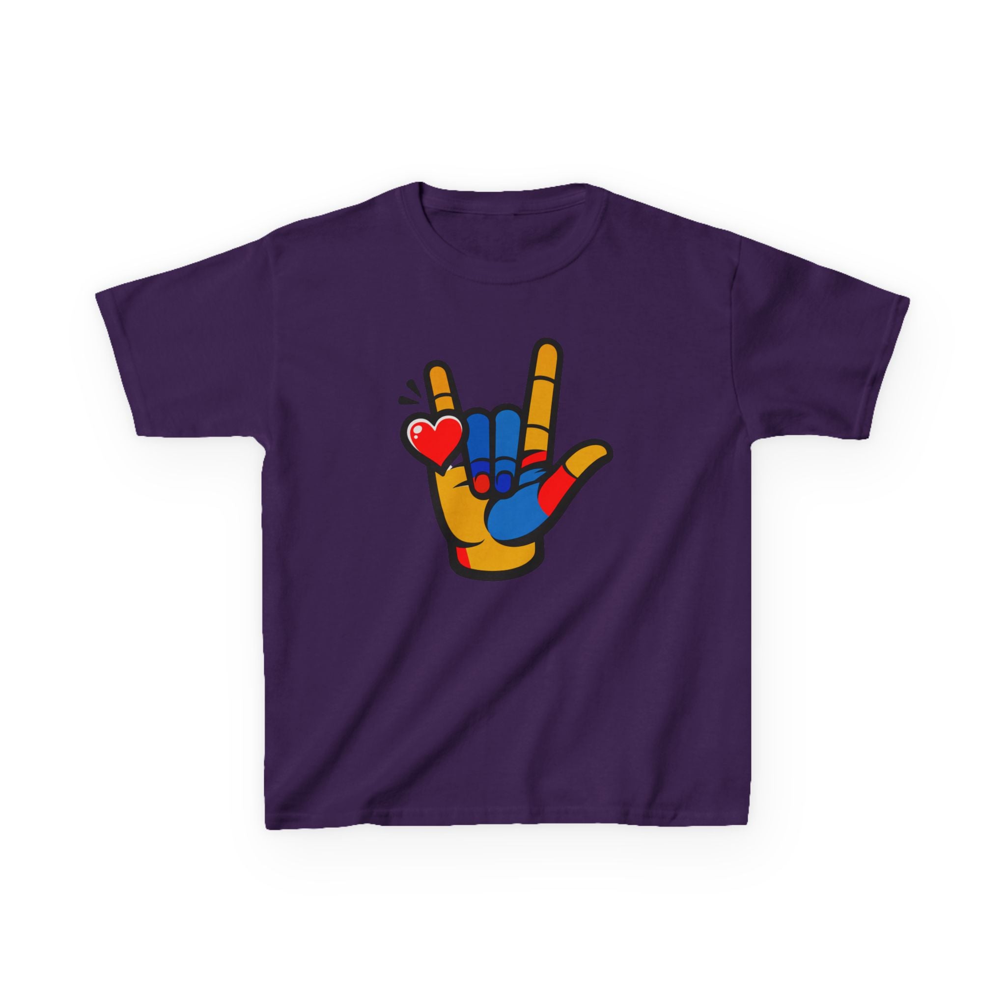 'I Love You' Graphic Universal Hand Sign Boy's Unisex Tee