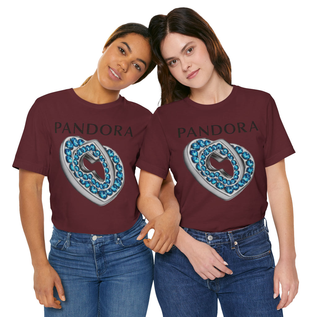 Pandora  Blue Double Mesh Infinity Heart Tee