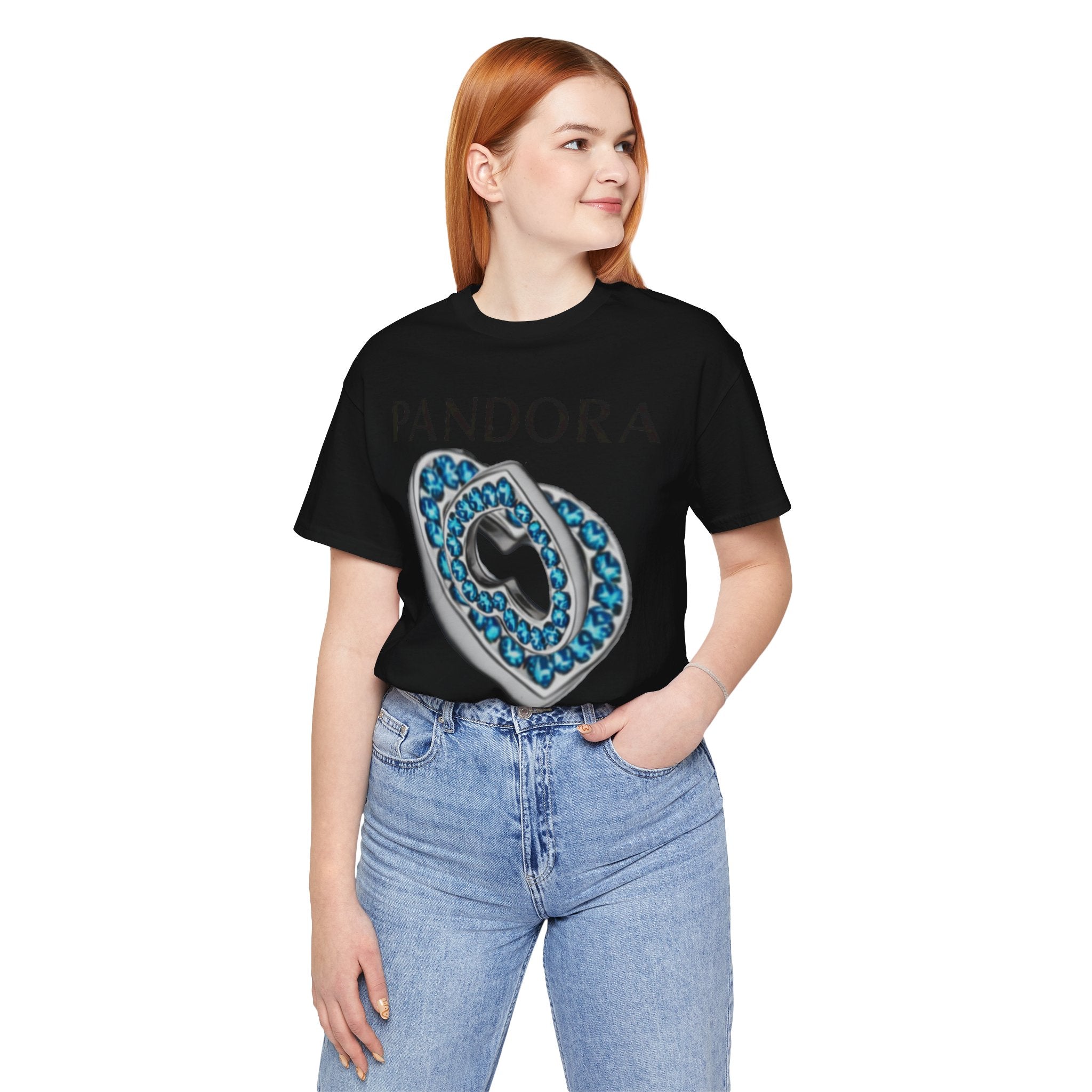 Pandora  Blue Double Mesh Infinity Heart Tee