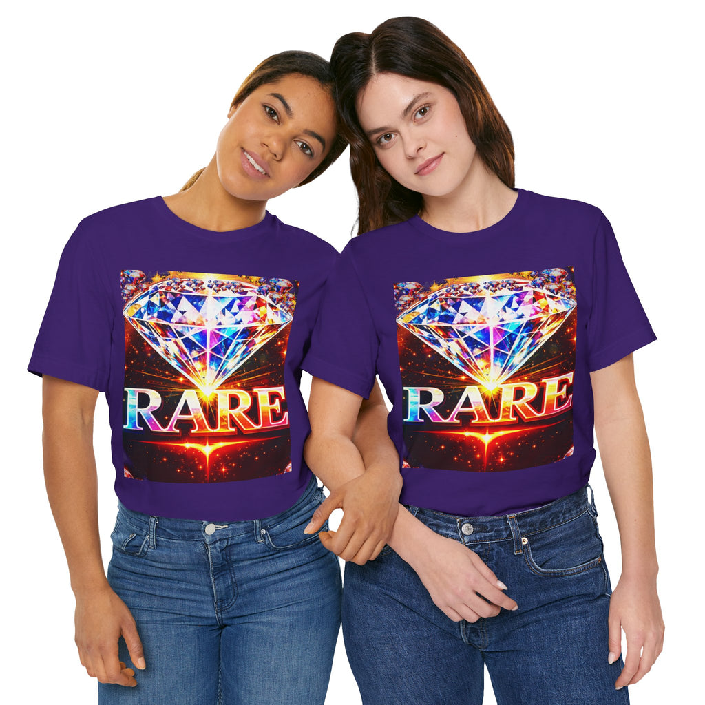 Rare Diamond Graphic Tee — Sparkling 'RARE' Gemstone T-Shirt