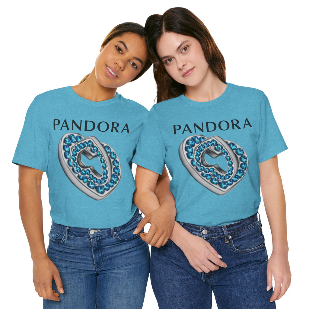 Pandora  Blue Double Mesh Infinity Heart Tee