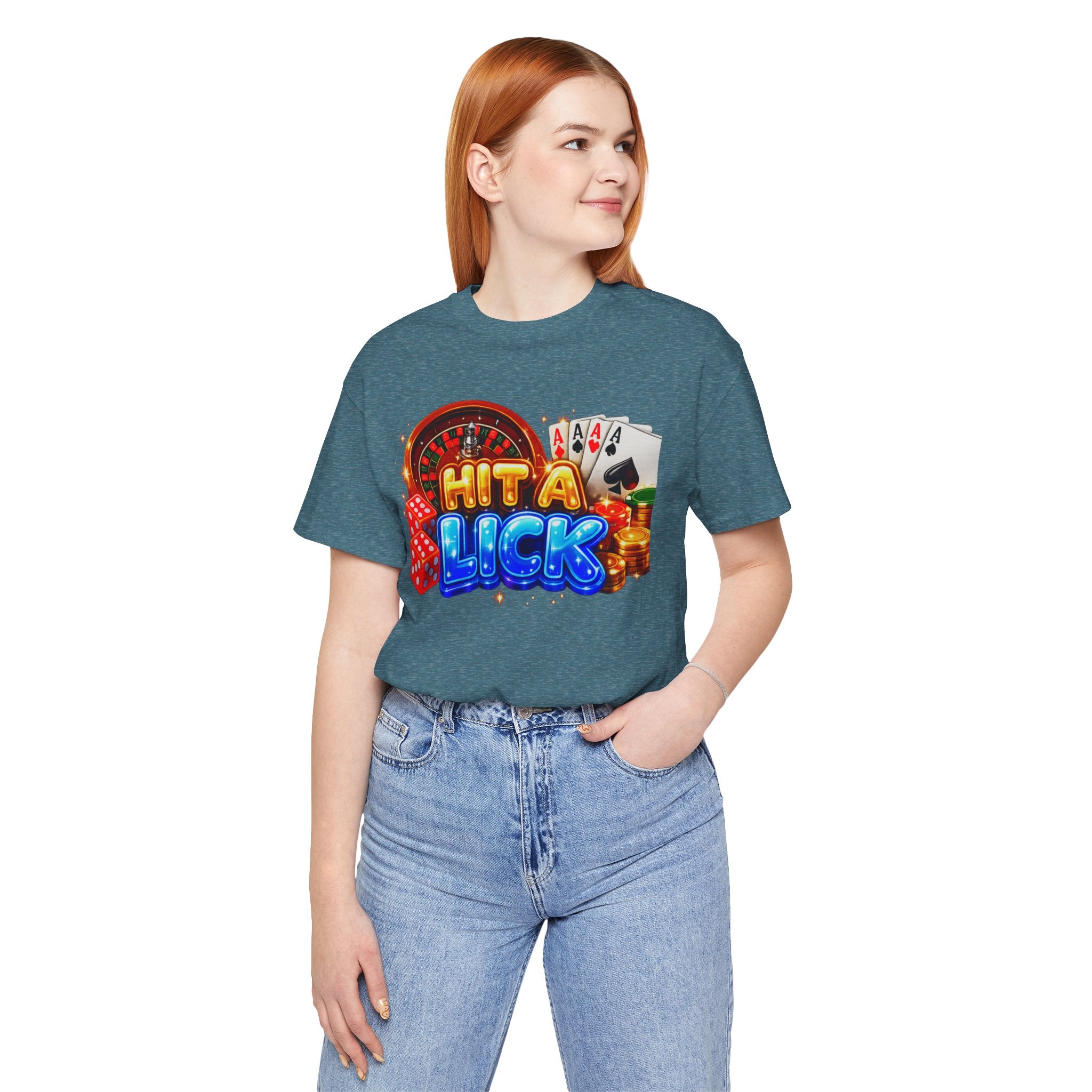 "Hit a Lick" Gamblers Women's Statement Graphic Tee