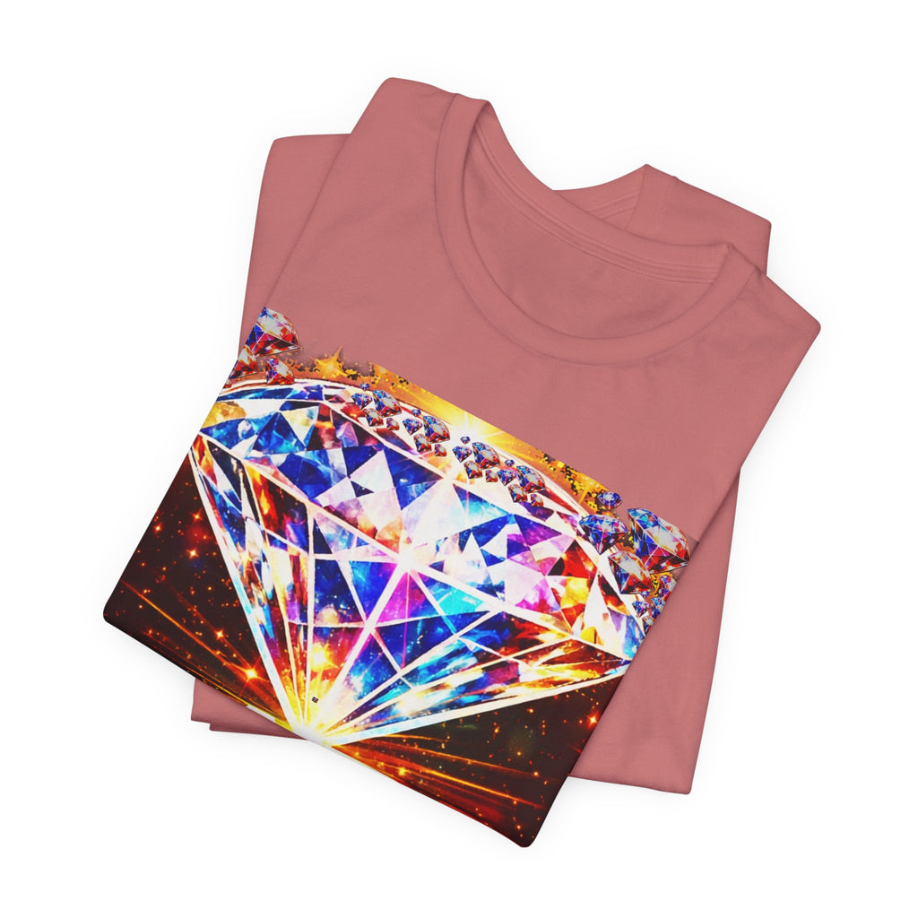 Rare Diamond Graphic Tee — Sparkling 'RARE' Gemstone T-Shirt