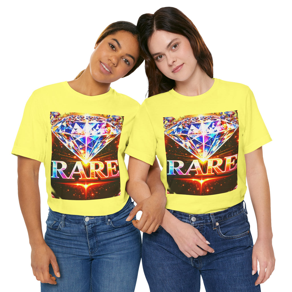 Rare Diamond Graphic Tee — Sparkling 'RARE' Gemstone T-Shirt
