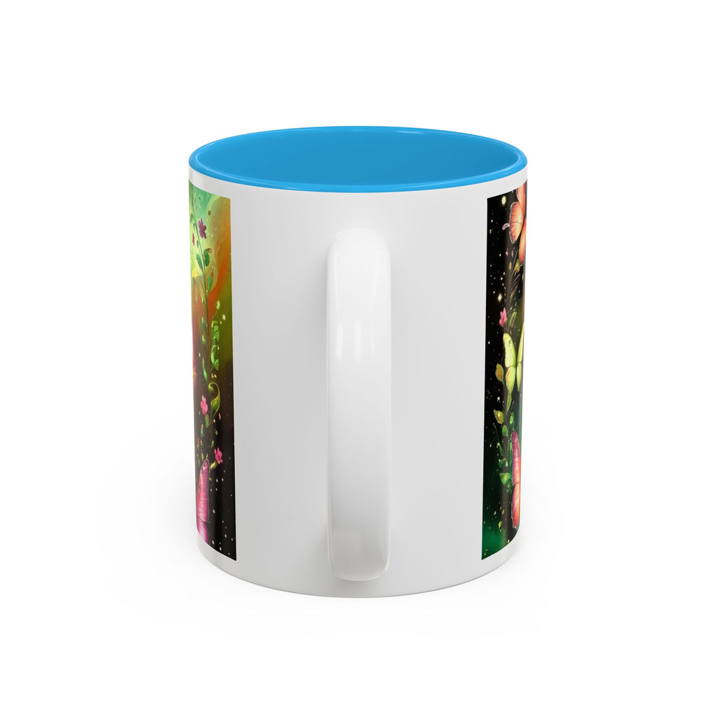 Colorful Cosmic Butterfly Coffee Cup