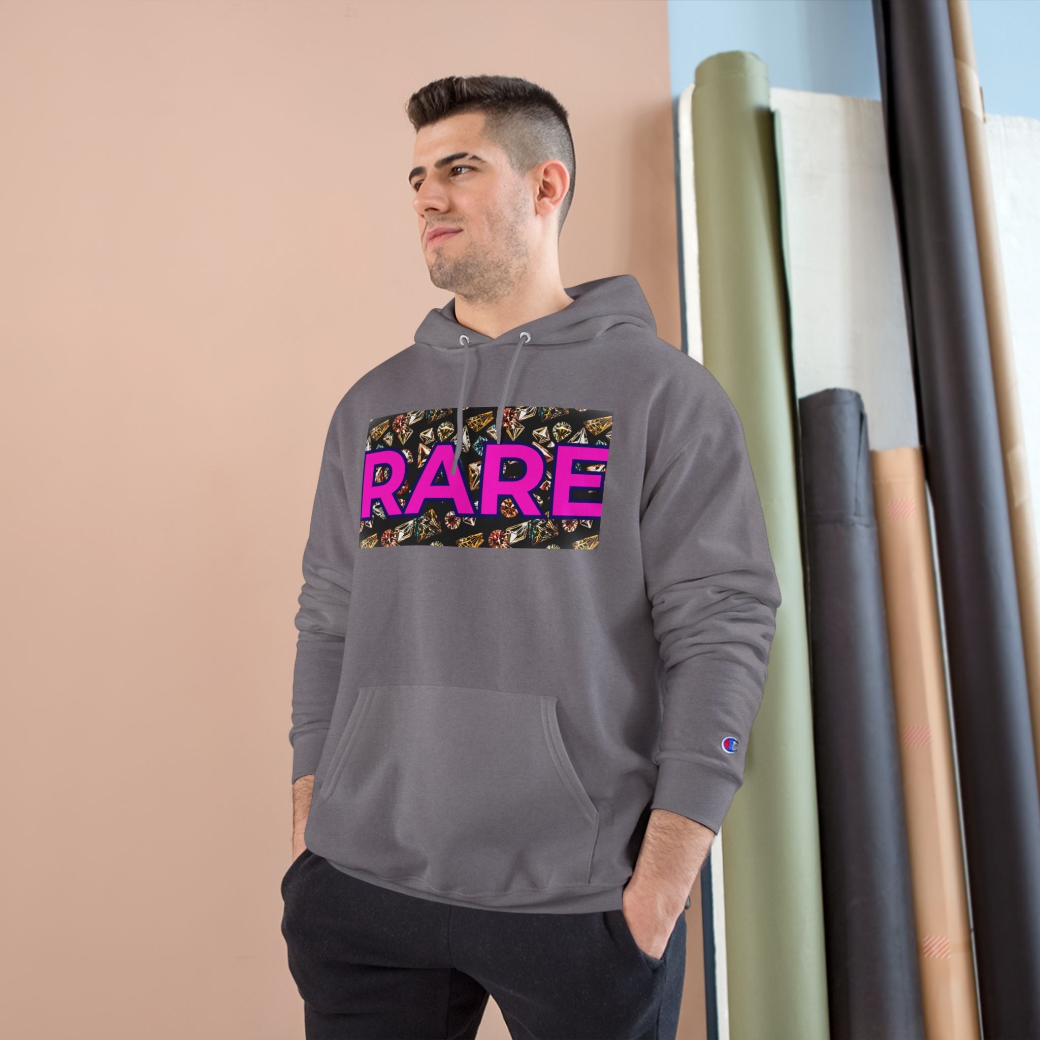 Rare Diamond Design Champion Hoodie