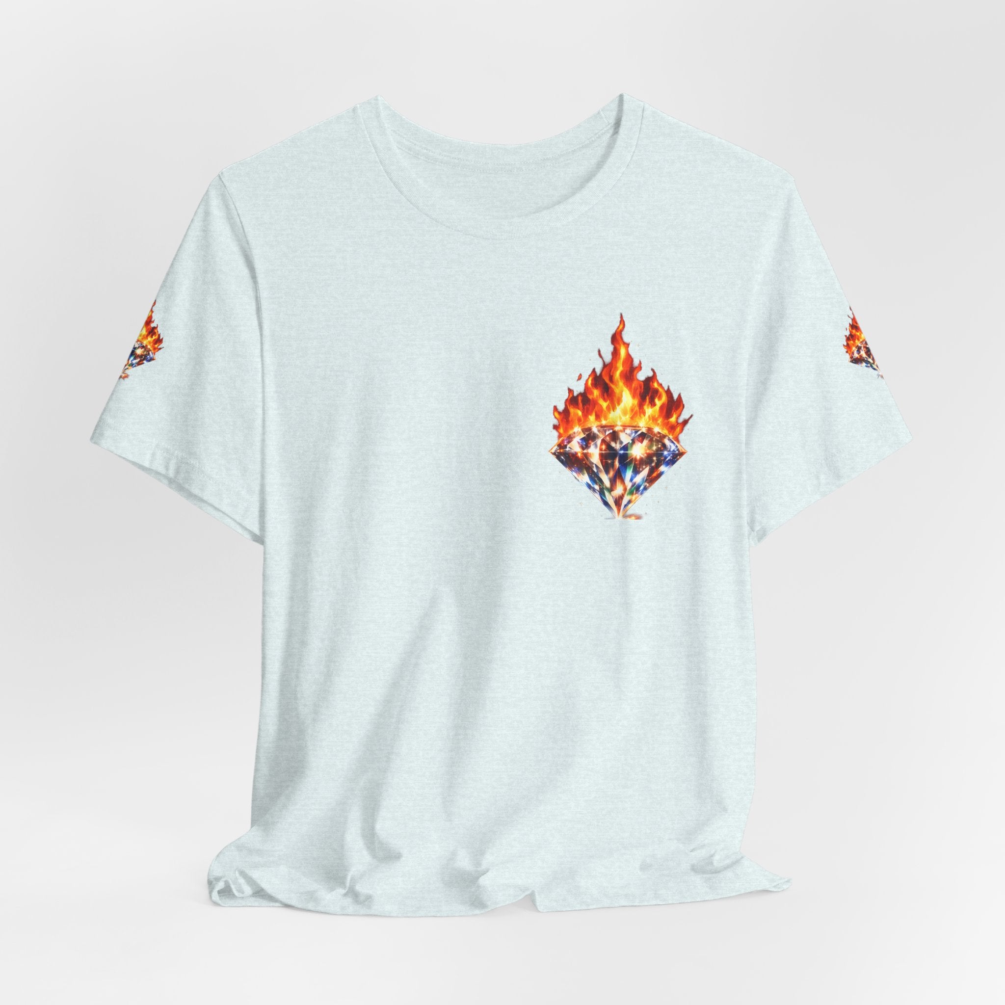 Diamonds Are Forever Woman's Unisex Graphic Tee--Front, Back, Sleeve Design