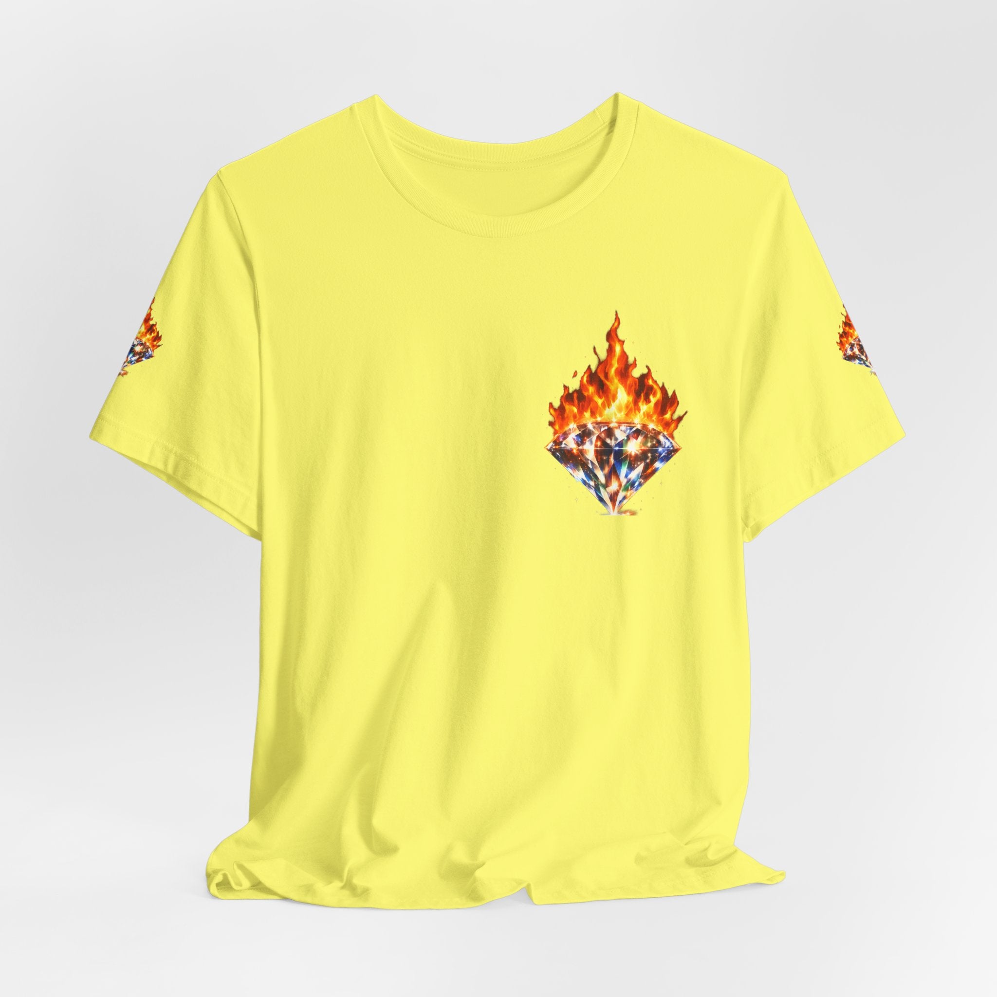 Diamonds Are Forever Woman's Unisex Graphic Tee--Front, Back, Sleeve Design