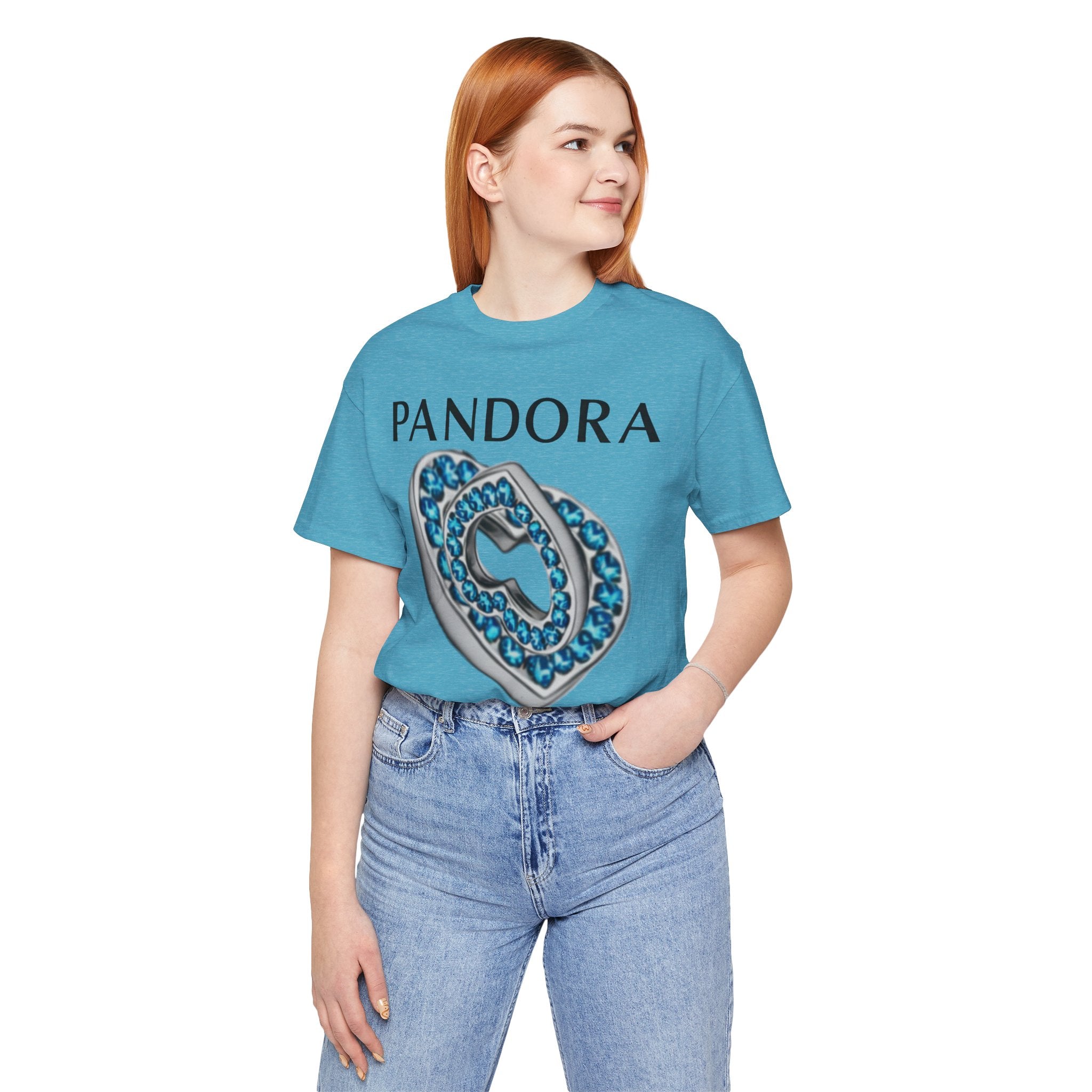 Pandora  Blue Double Mesh Infinity Heart Tee