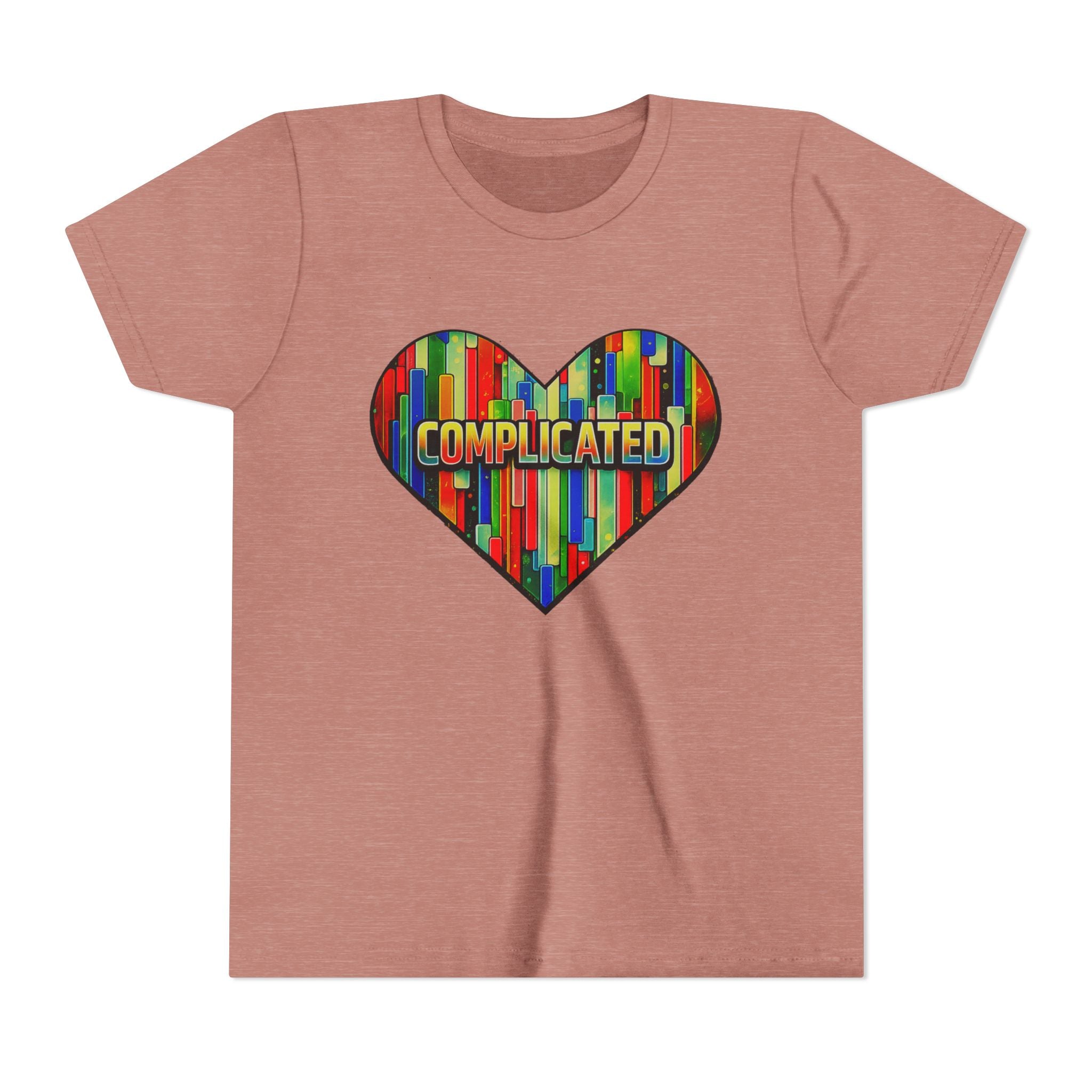 'Complicated' Graphic Heart Girls Tee