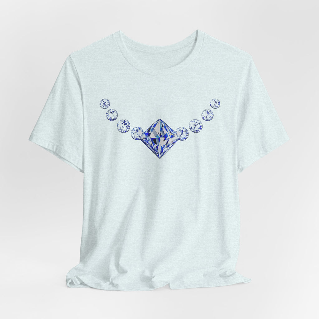 Diamond Semi Circular Graphic Necklace Woman's Tee