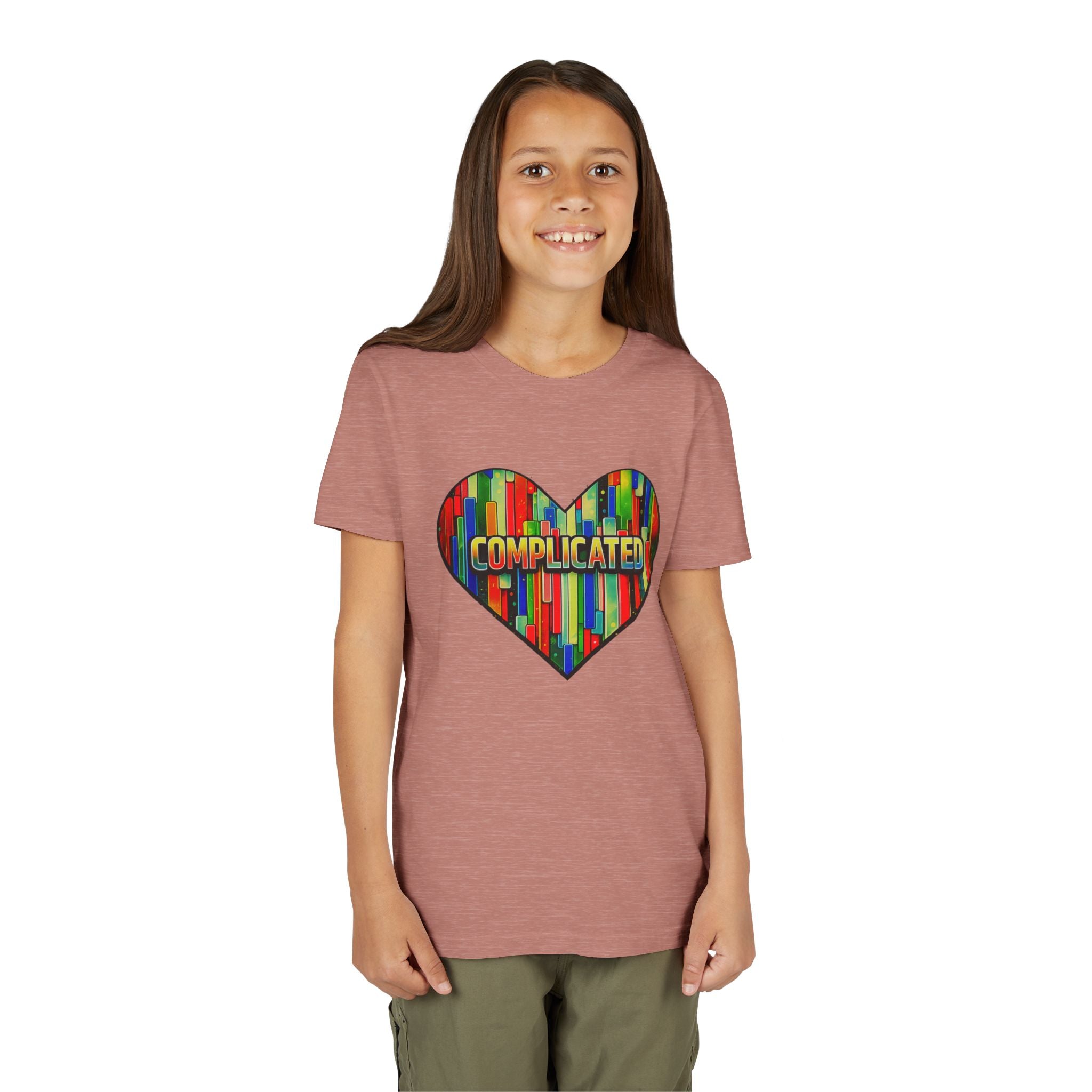 'Complicated' Graphic Heart Girls Tee