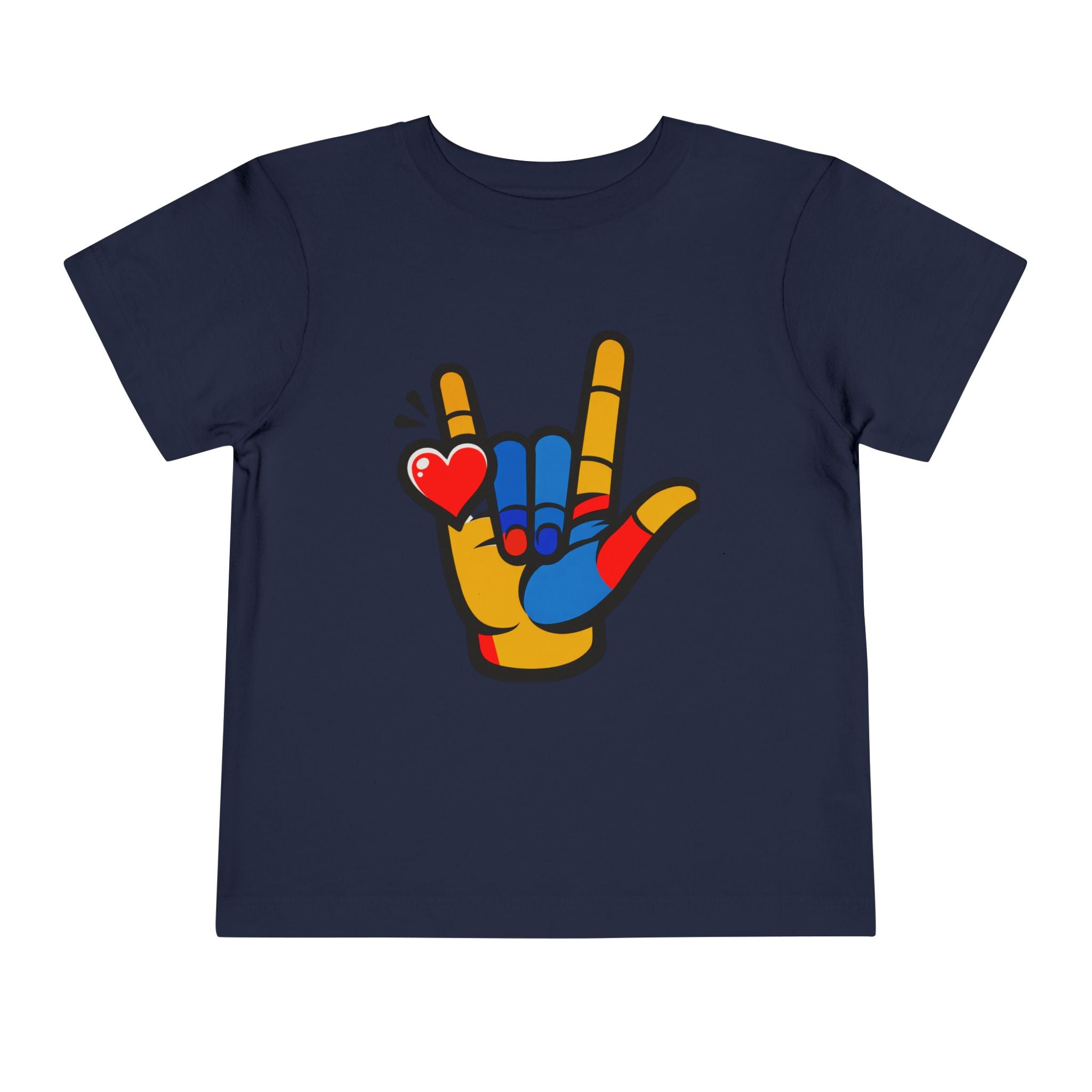 'I Love You' Hand Graphic Unisex  Design Toddler Tee