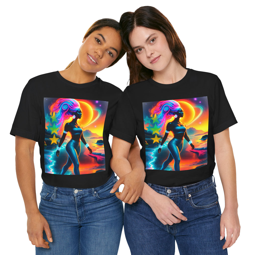 Futuristic Cosmic Goddess Graphic Woman's T-Shirt