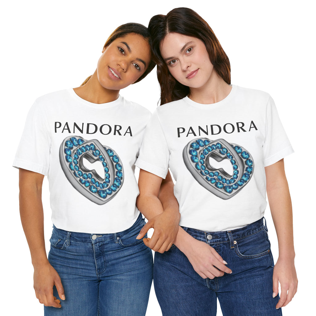 Pandora  Blue Double Mesh Infinity Heart Tee
