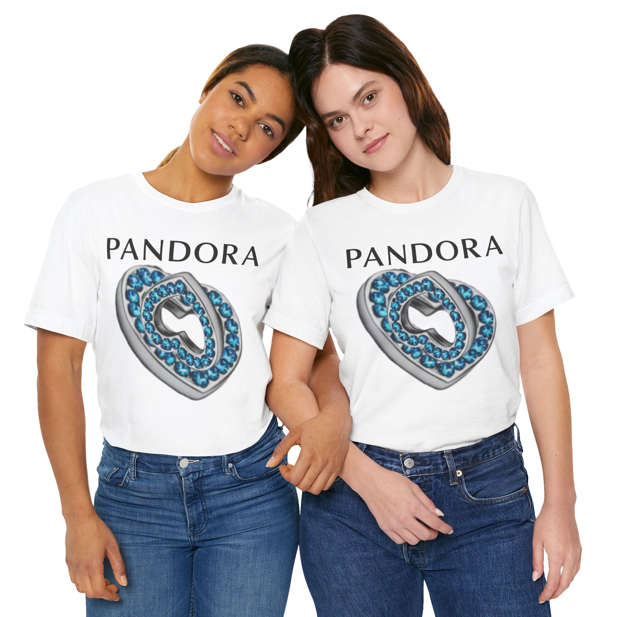 Pandora  Blue Double Mesh Infinity Heart Tee