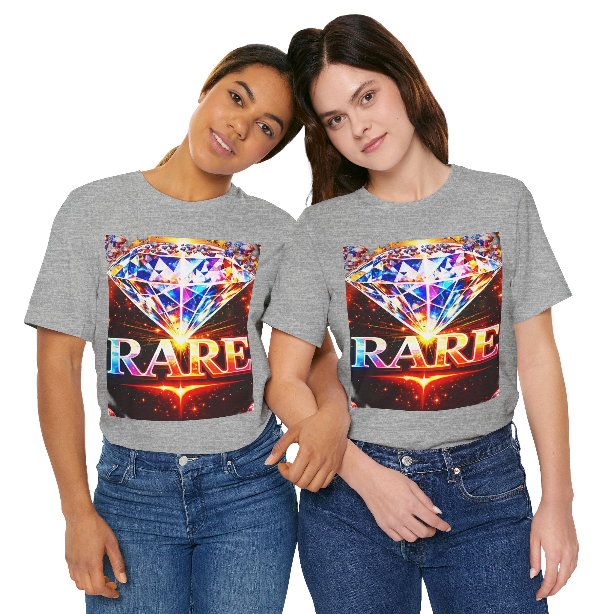 Rare Diamond Graphic Tee — Sparkling 'RARE' Gemstone T-Shirt