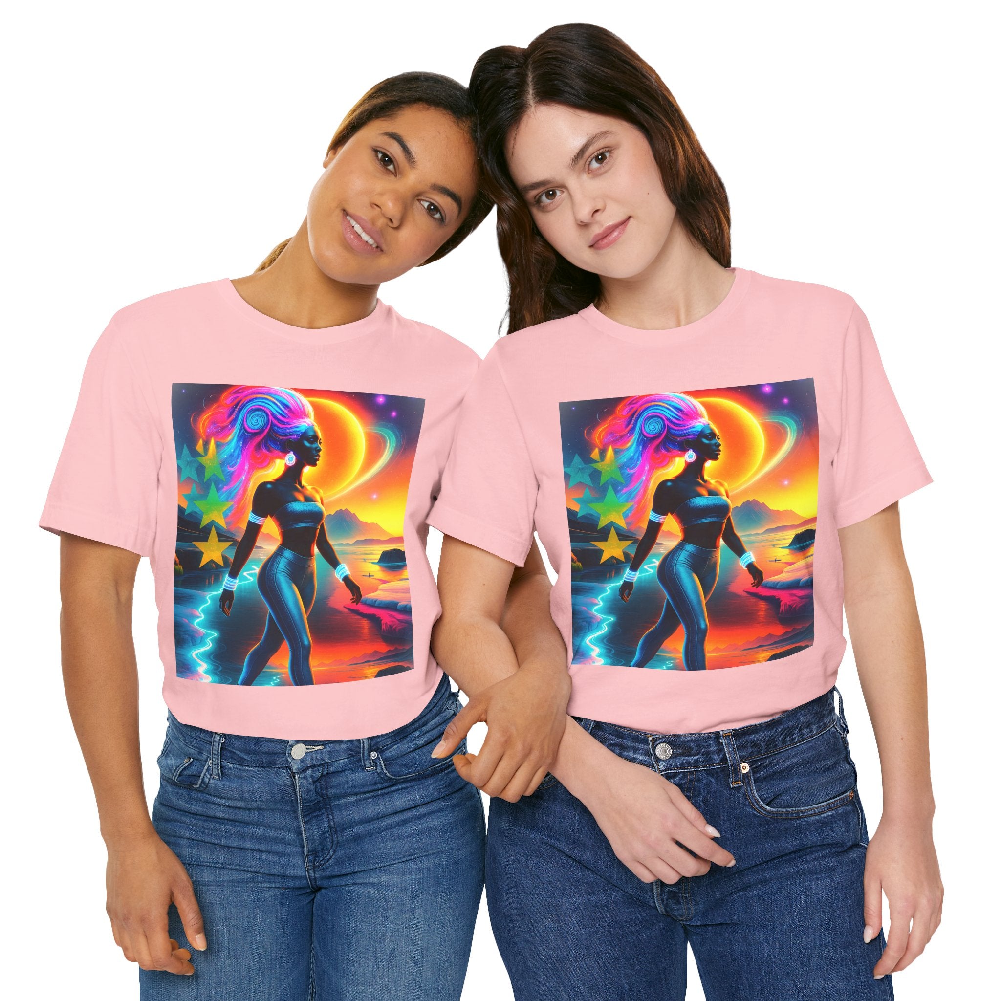 Futuristic Cosmic Goddess Graphic Woman's T-Shirt