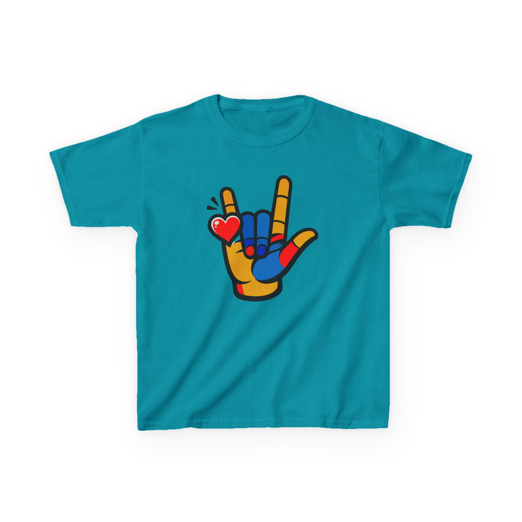 'I Love You' Graphic Universal Hand Sign Boy's Unisex Tee