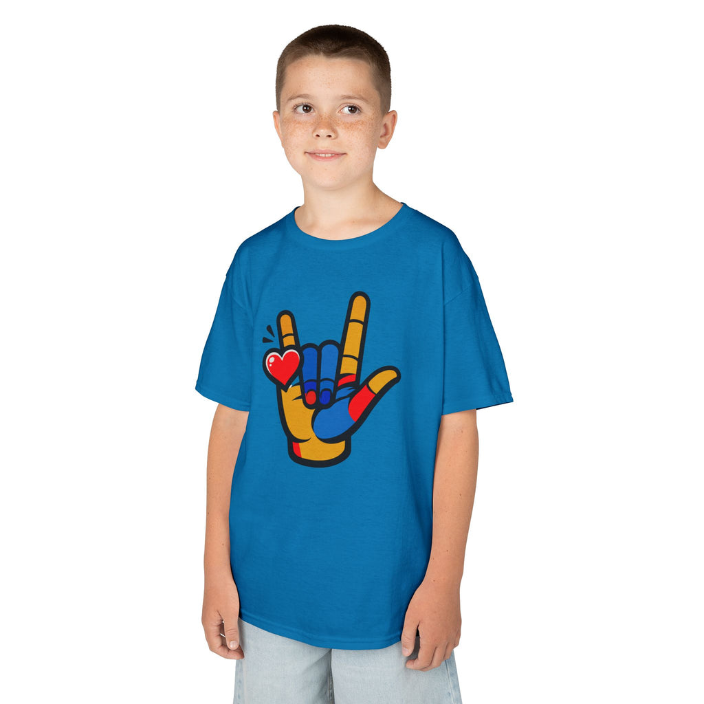 'I Love You' Graphic Universal Hand Sign Boy's Unisex Tee