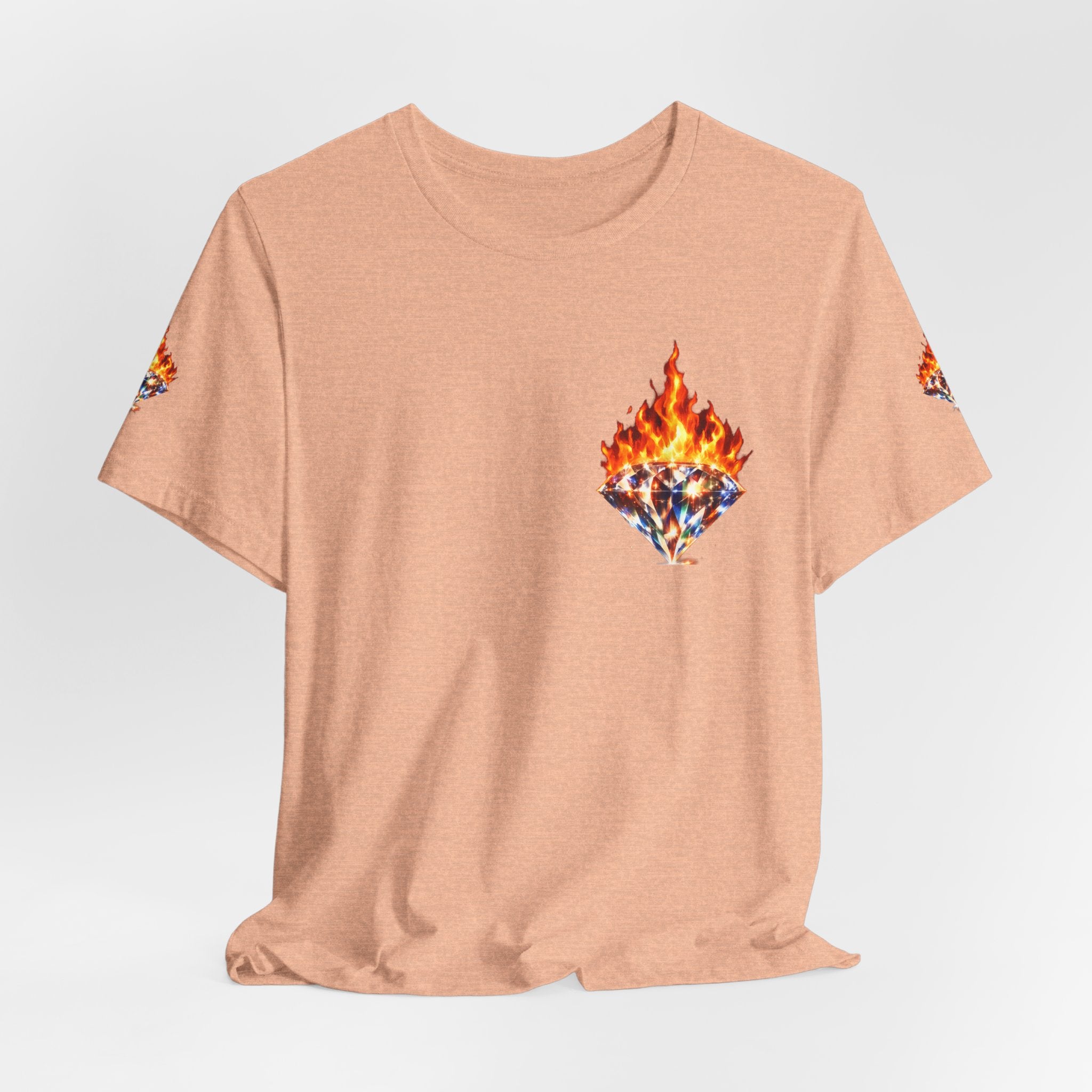 Diamonds Are Forever Woman's Unisex Graphic Tee--Front, Back, Sleeve Design