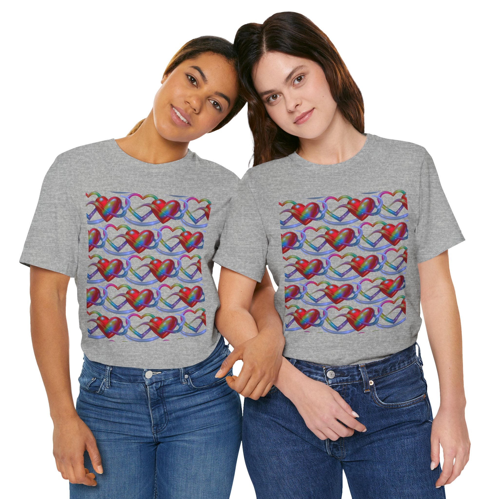Heart's Intertwined Graphic Pattern Woman's Tee