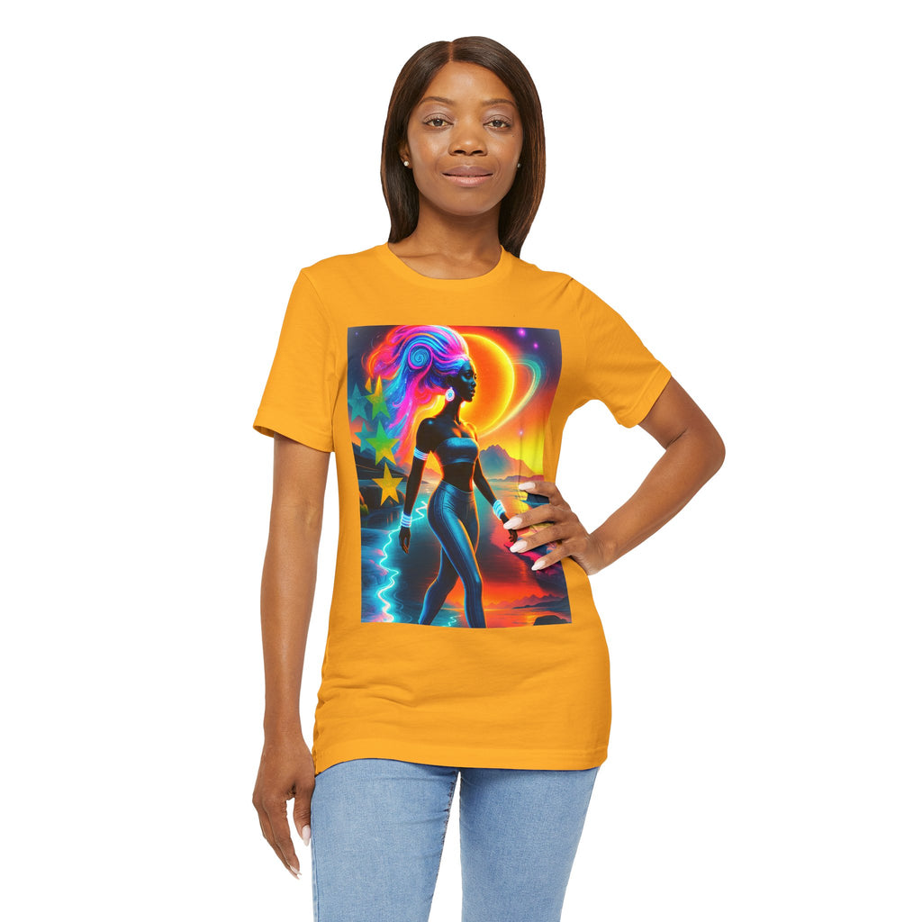 Futuristic Cosmic Goddess Graphic Woman's T-Shirt