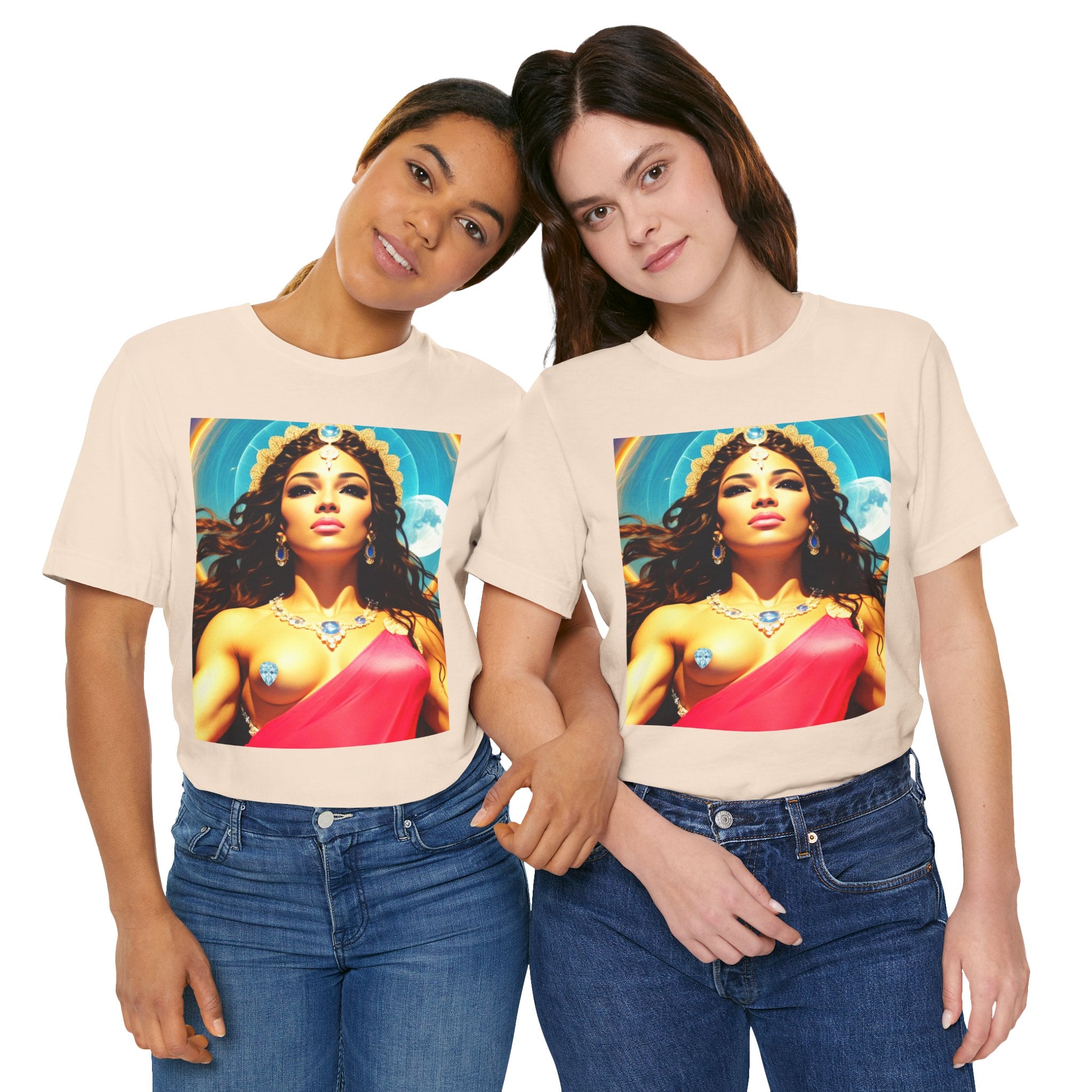 Goddess Creates World Graphic Portrait Woman's Unisex Tee