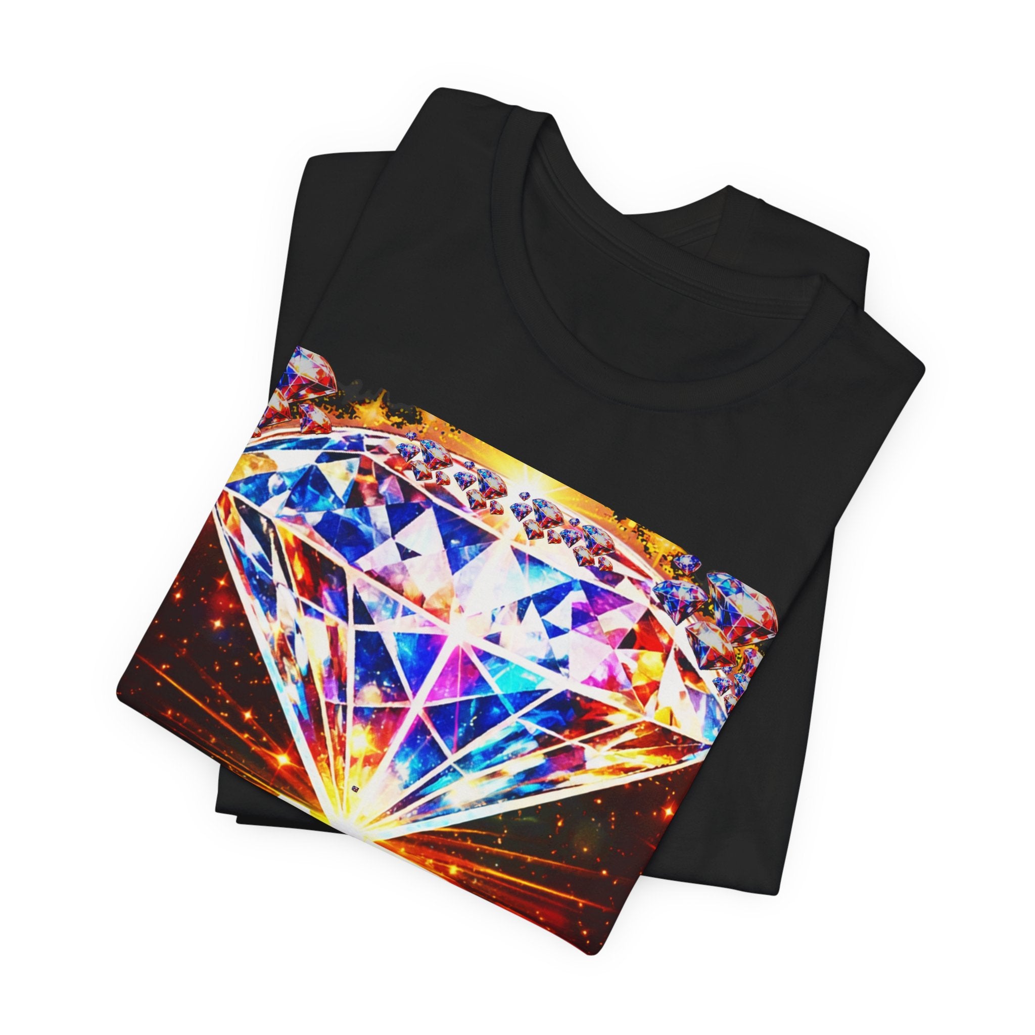 Rare Diamond Graphic Tee — Sparkling 'RARE' Gemstone T-Shirt