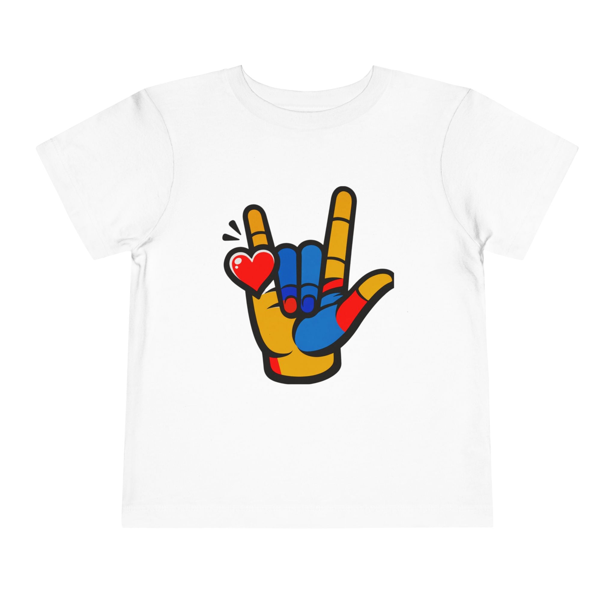 'I Love You' Hand Graphic Unisex  Design Toddler Tee