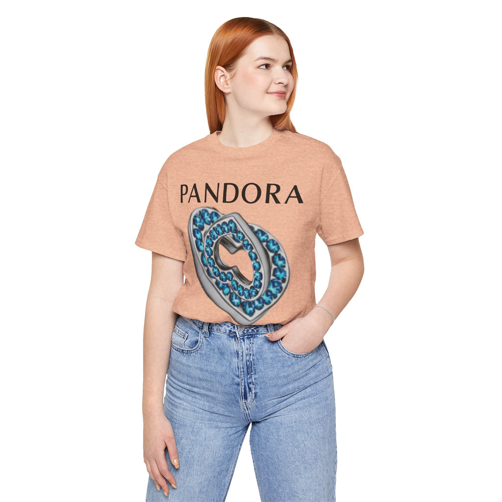 Pandora  Blue Double Mesh Infinity Heart Tee