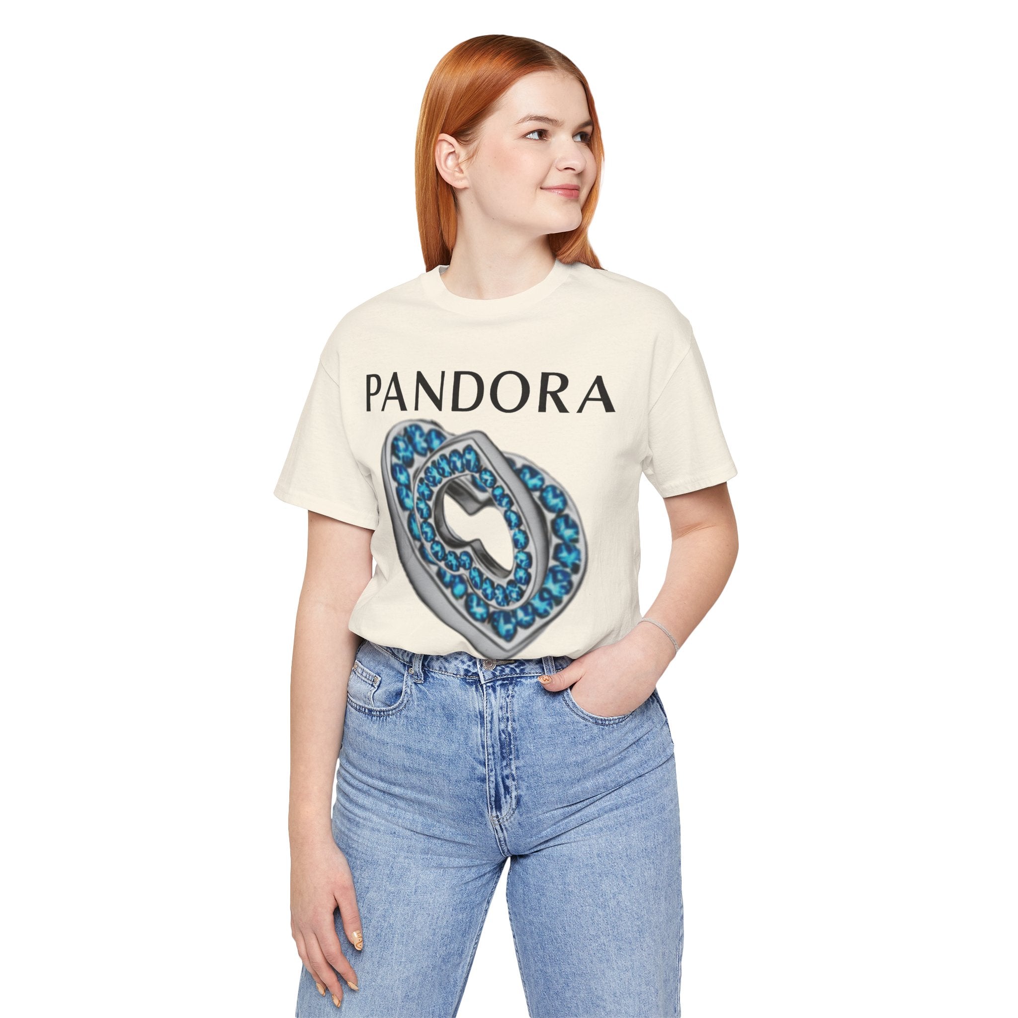 Pandora  Blue Double Mesh Infinity Heart Tee