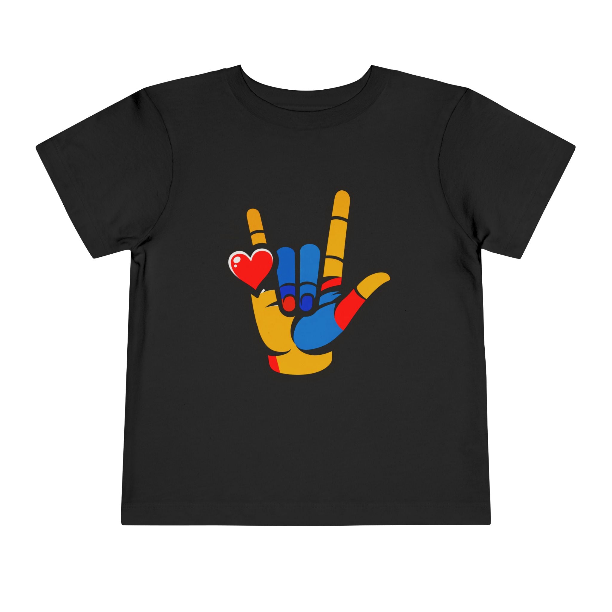 'I Love You' Hand Graphic Unisex  Design Toddler Tee