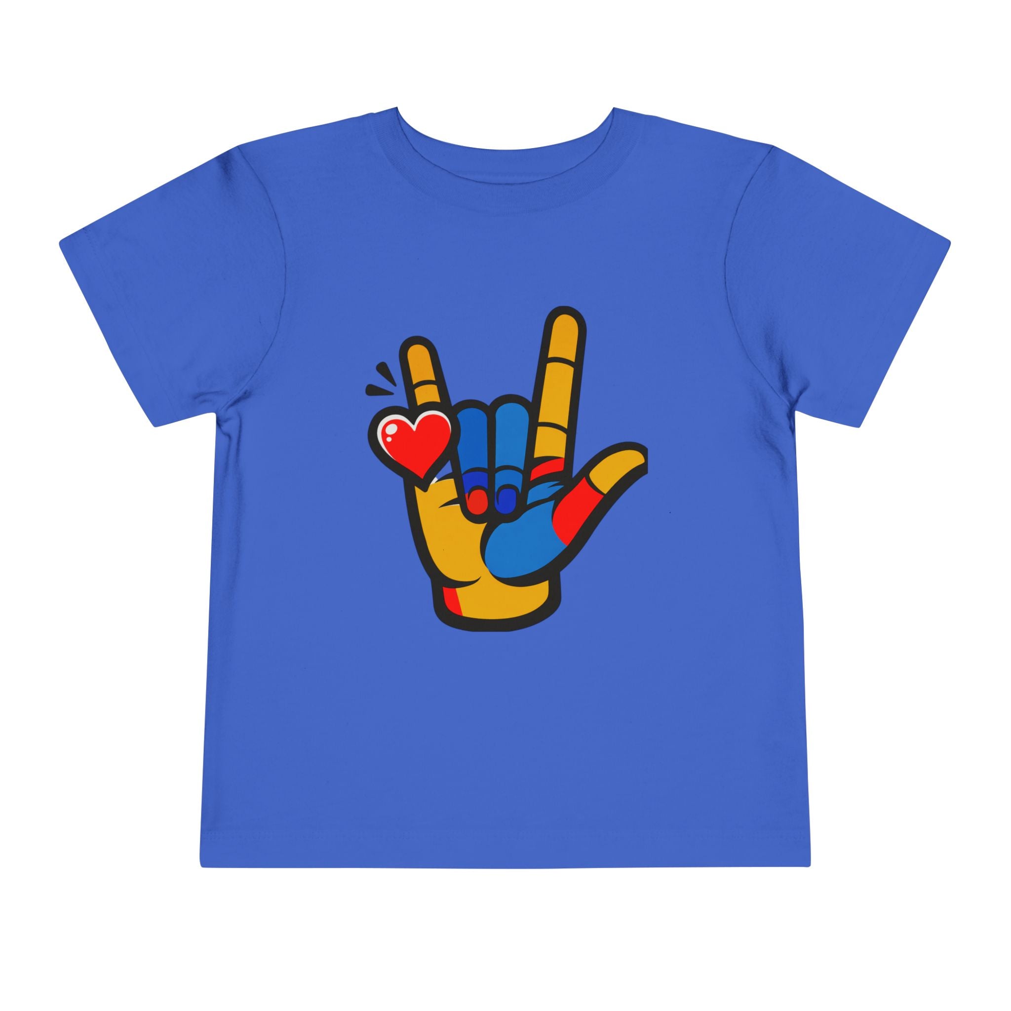 'I Love You' Hand Graphic Unisex  Design Toddler Tee