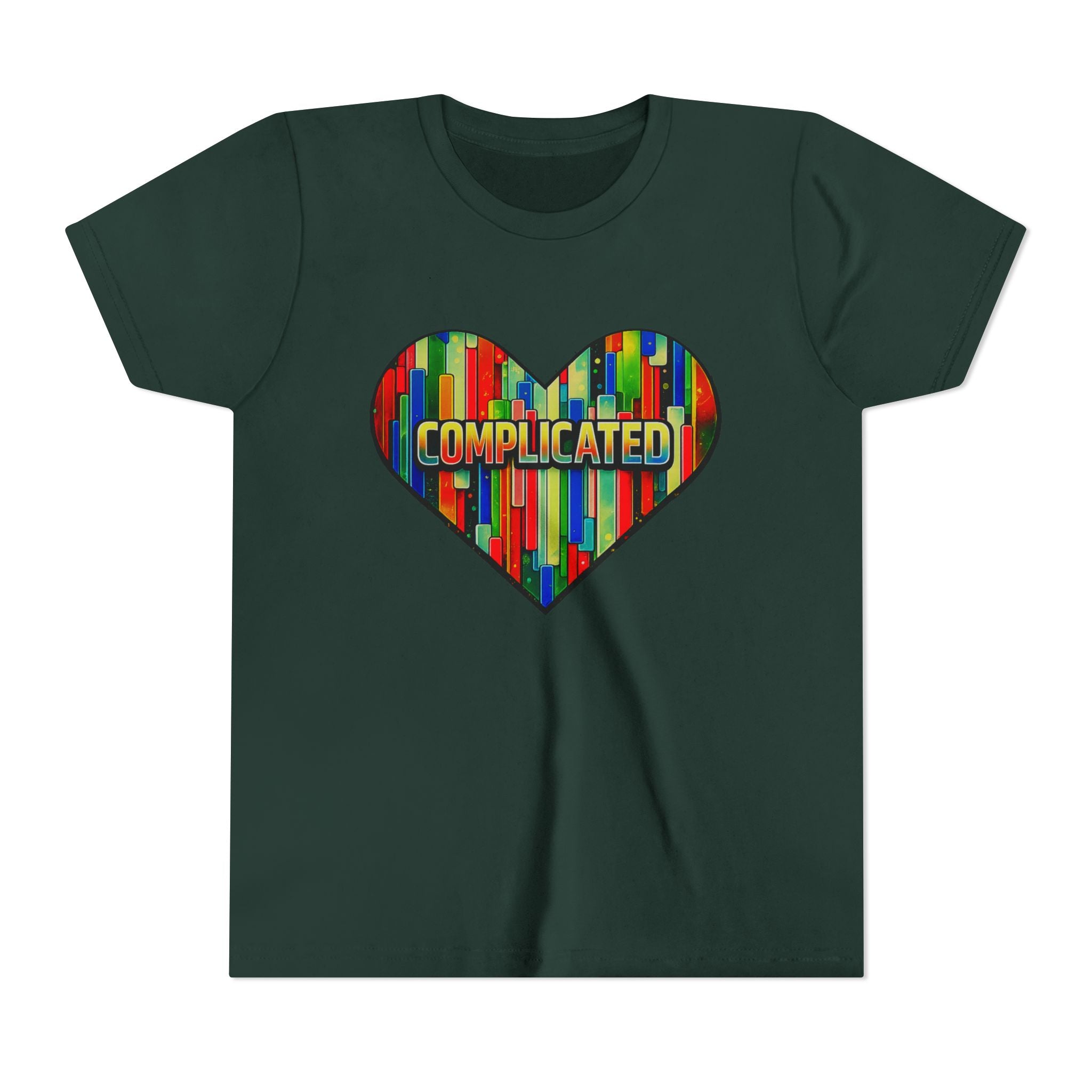 'Complicated' Graphic Heart Girls Tee