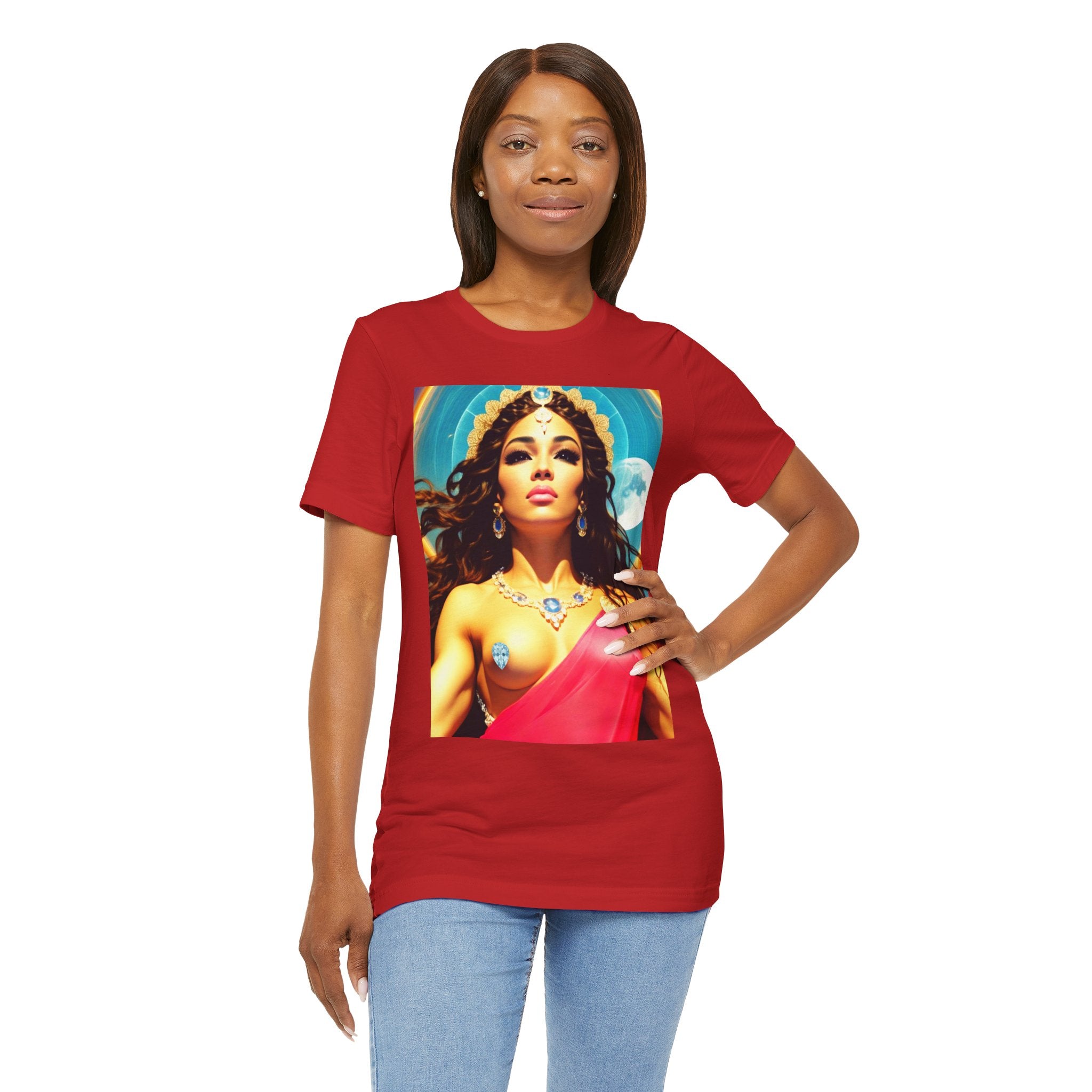 Goddess Creates World Graphic Portrait Woman's Unisex Tee