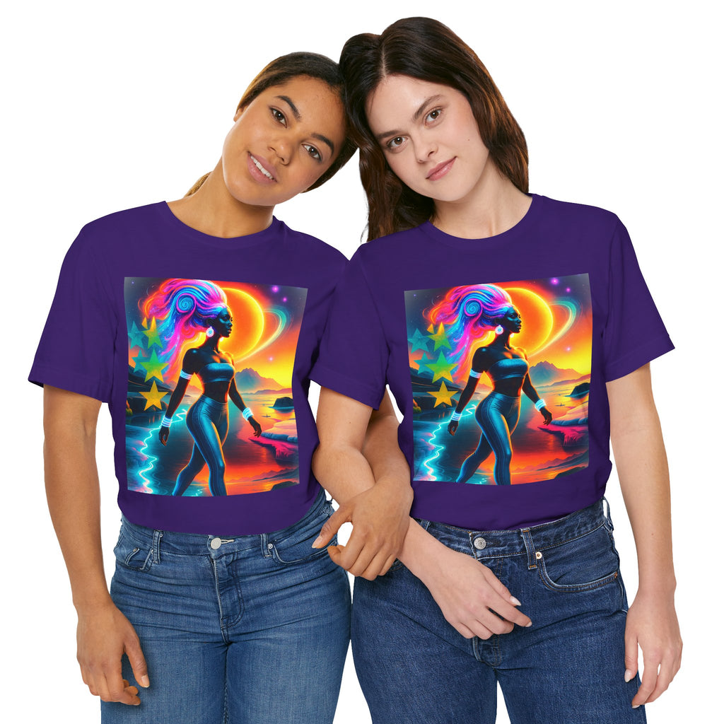 Futuristic Cosmic Goddess Graphic Woman's T-Shirt