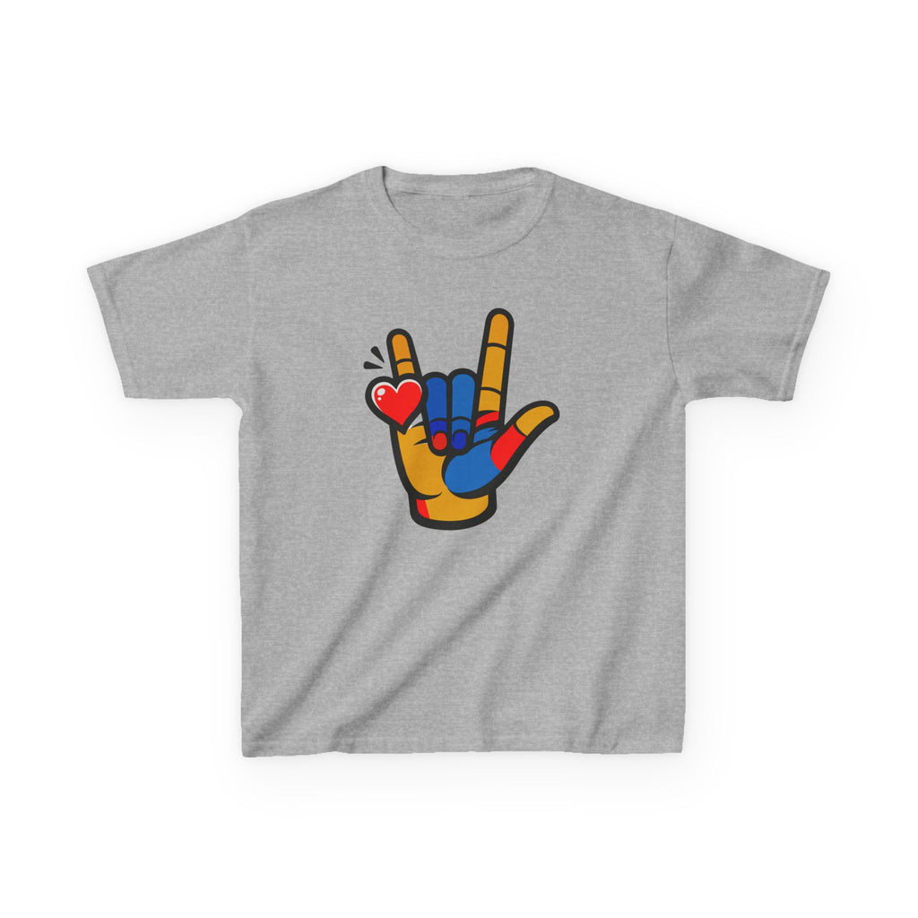 'I Love You' Graphic Universal Hand Sign Boy's Unisex Tee