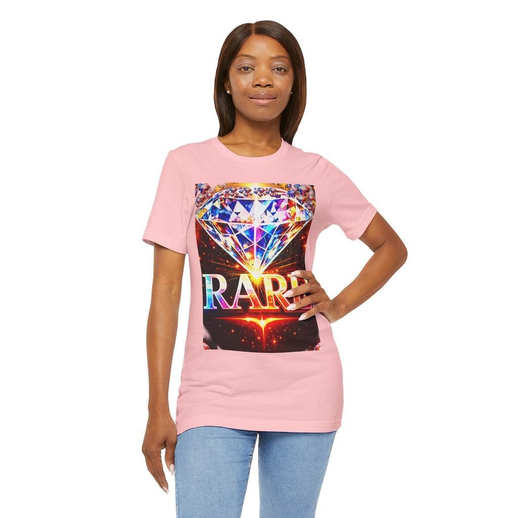 Rare Diamond Graphic Tee — Sparkling 'RARE' Gemstone T-Shirt