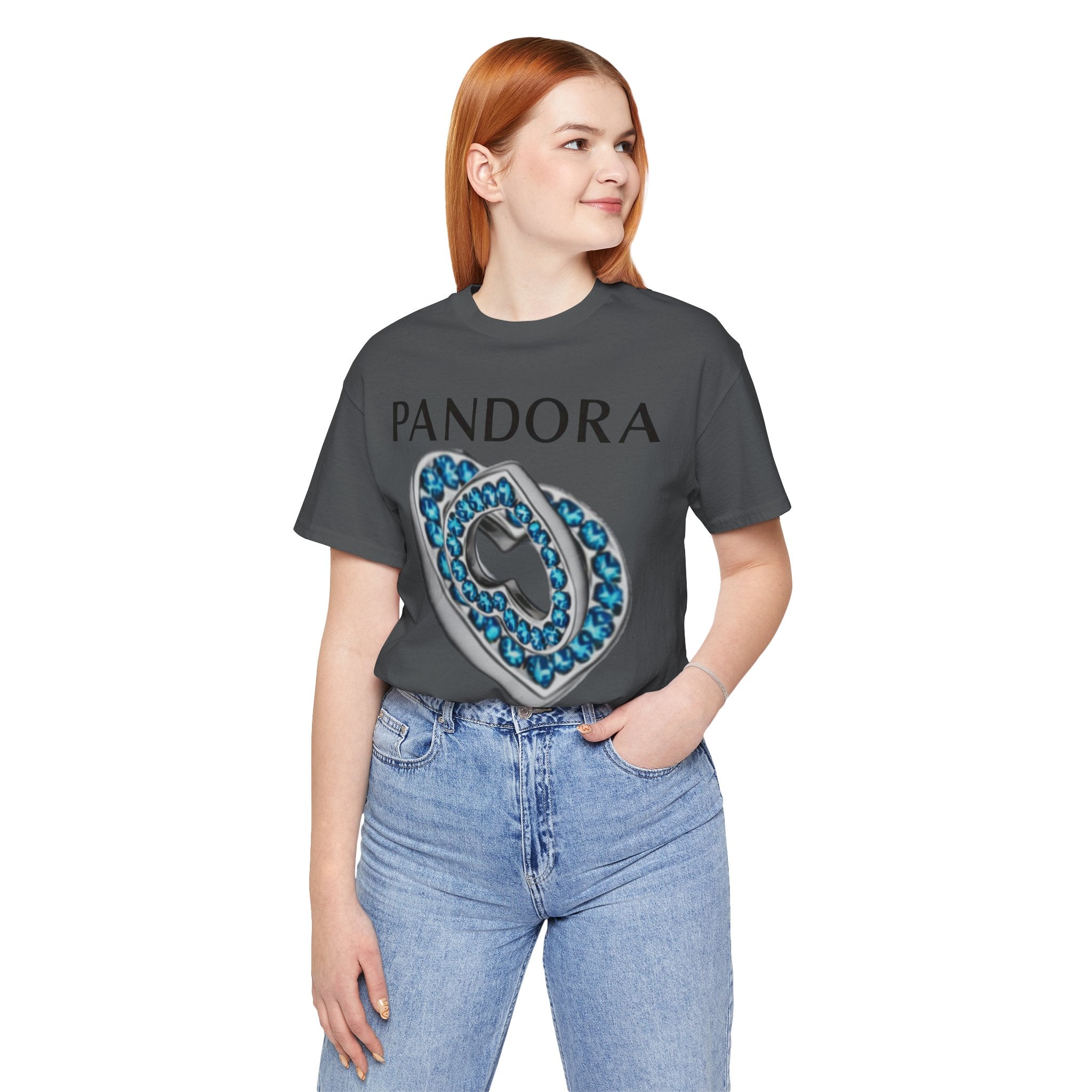 Pandora  Blue Double Mesh Infinity Heart Tee
