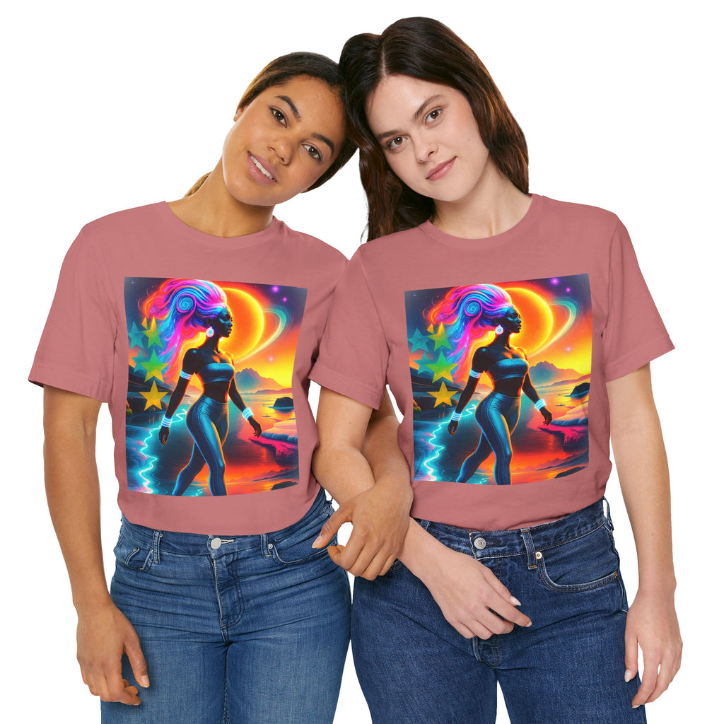 Futuristic Cosmic Goddess Graphic Woman's T-Shirt