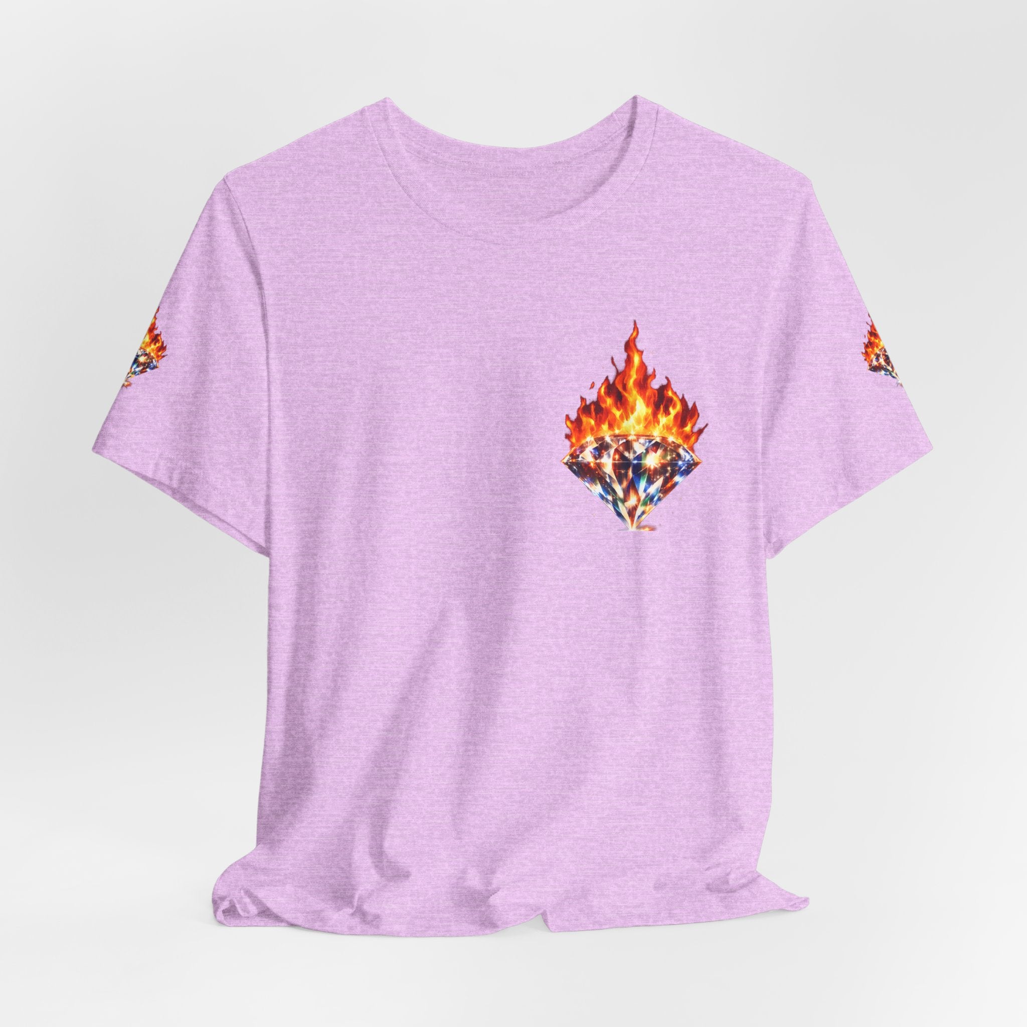 Diamonds Are Forever Woman's Unisex Graphic Tee--Front, Back, Sleeve Design